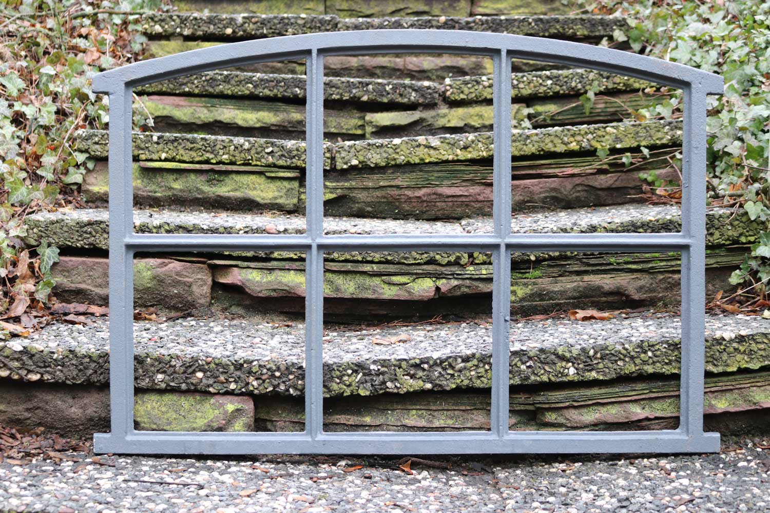 Stallfenster Fenster Scheunenfenster Eisen grau 84 x 60cm Antik-Stil