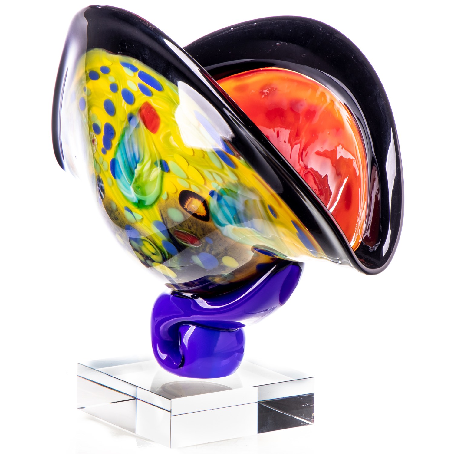Glasschale im Italien Murano antik Stil Breite 43cm 6kg Glas Schale glass bowl