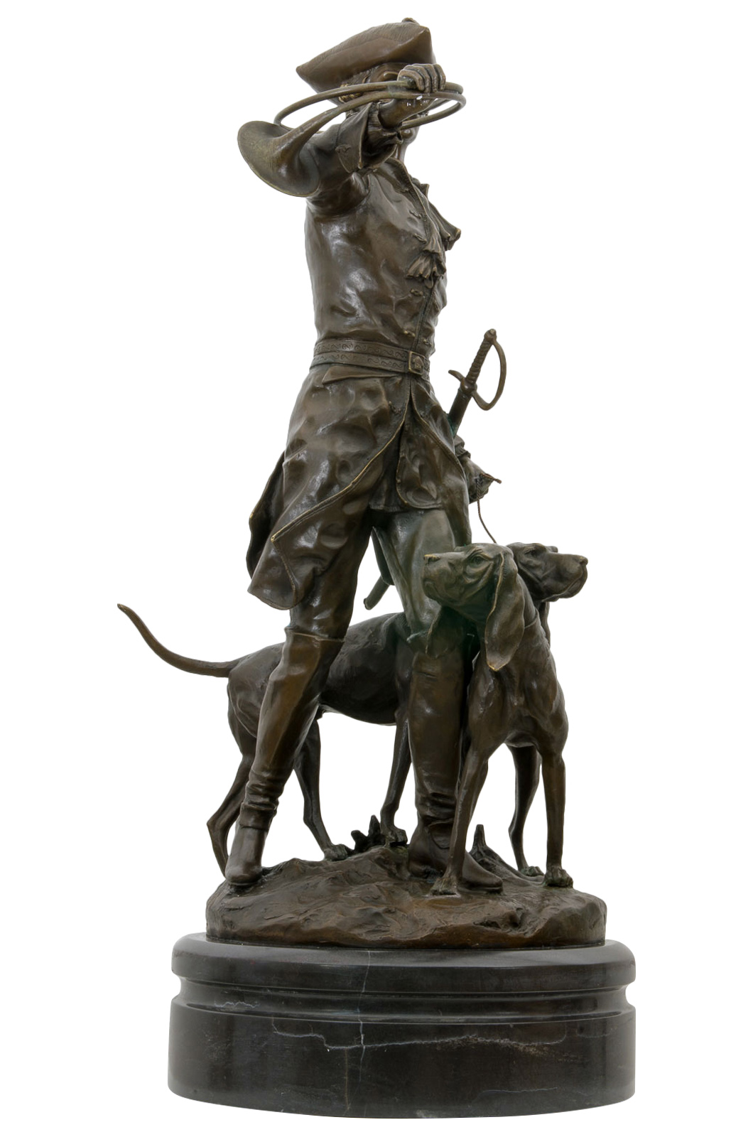 Bronzeskulptur Louis XV Hund im Antik-Stil Bronze Figur Statue 72cm