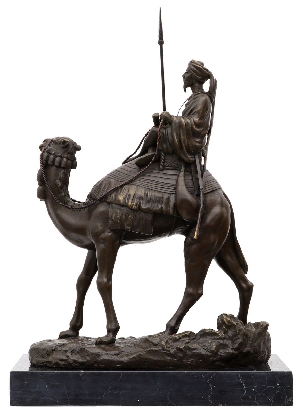 Bronzeskulptur Dromedar Beduine Orient Bronze Figur Kamel sculpture dromedary