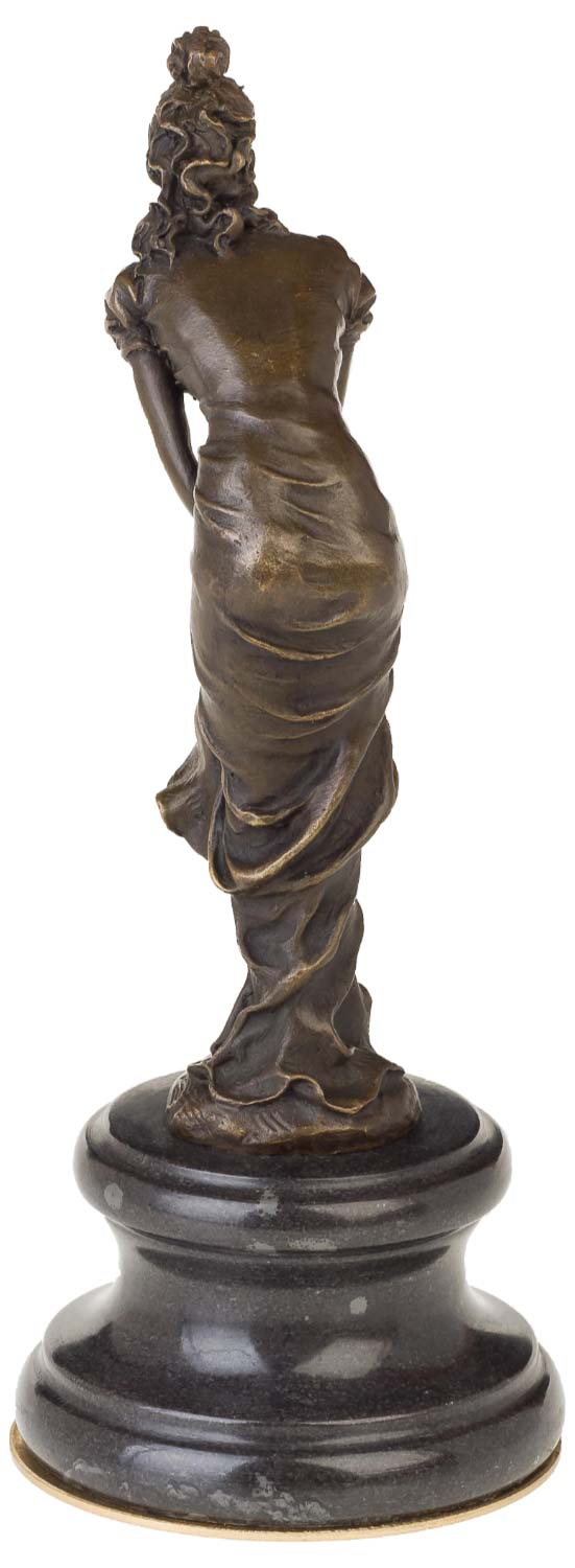 Bronzeskulptur im Antik-Stil Frau Kleid Bronze Figur Statue - 25cm