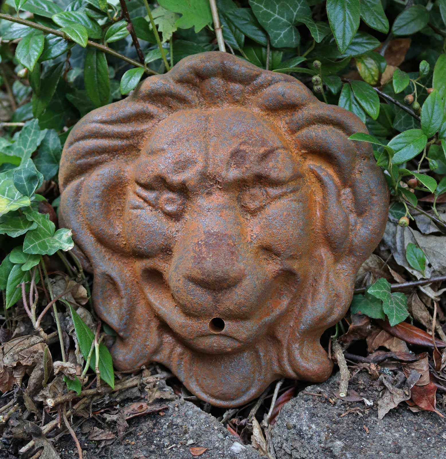 Löwenkopf Löwe Dekoration Eisen Wandbrunnen Wasserspeier Skulptur Figur e