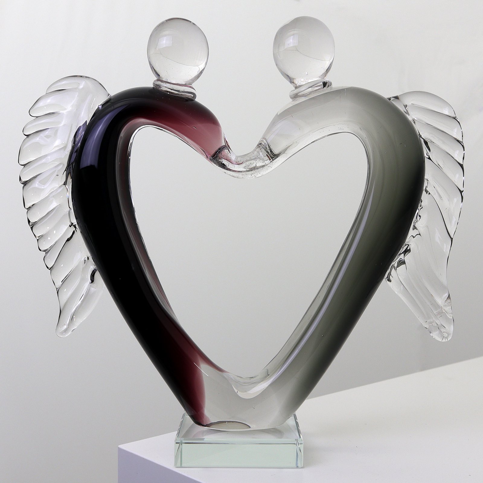 Glasskulptur Glasfigur Figur Skulptur Liebe Glas Paar Liebespaar Hochzeit Engel