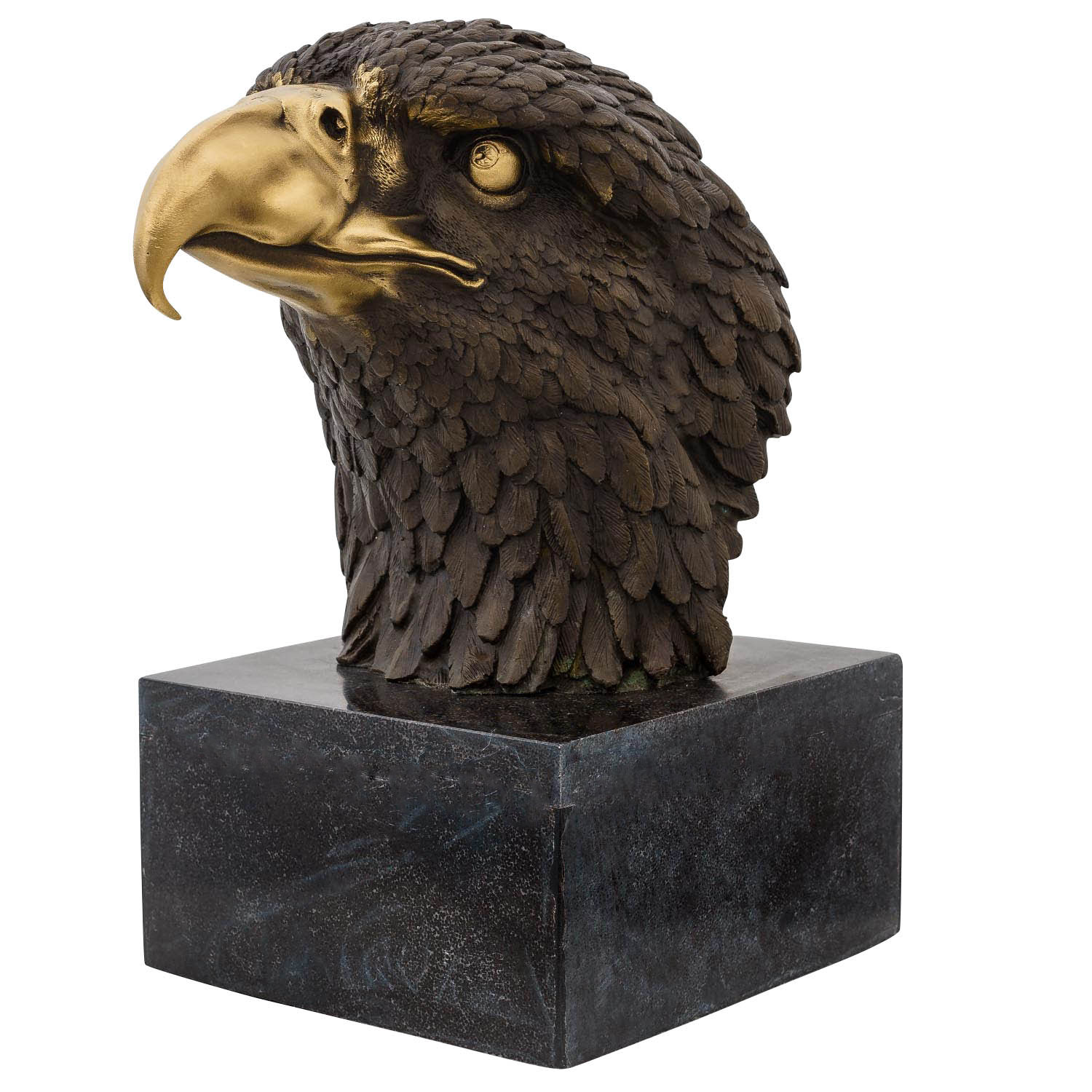 Bronze Adler Büste Figur Skulptur Statue im Antik-Stil 31cm