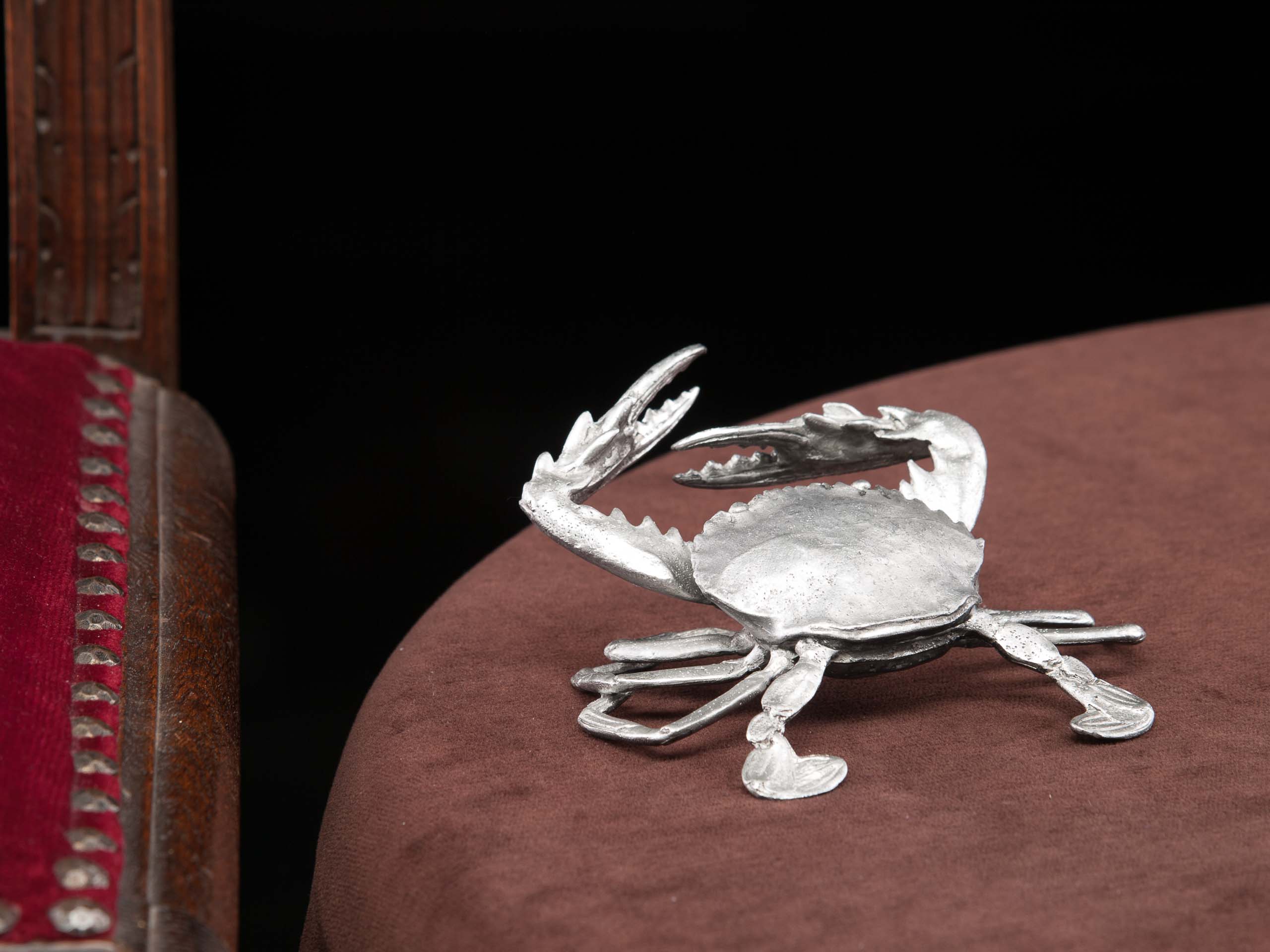 Zinnfigur in Form eines Krebs Figur Skulptur Flusskrebs Insekt Zinn sculpture