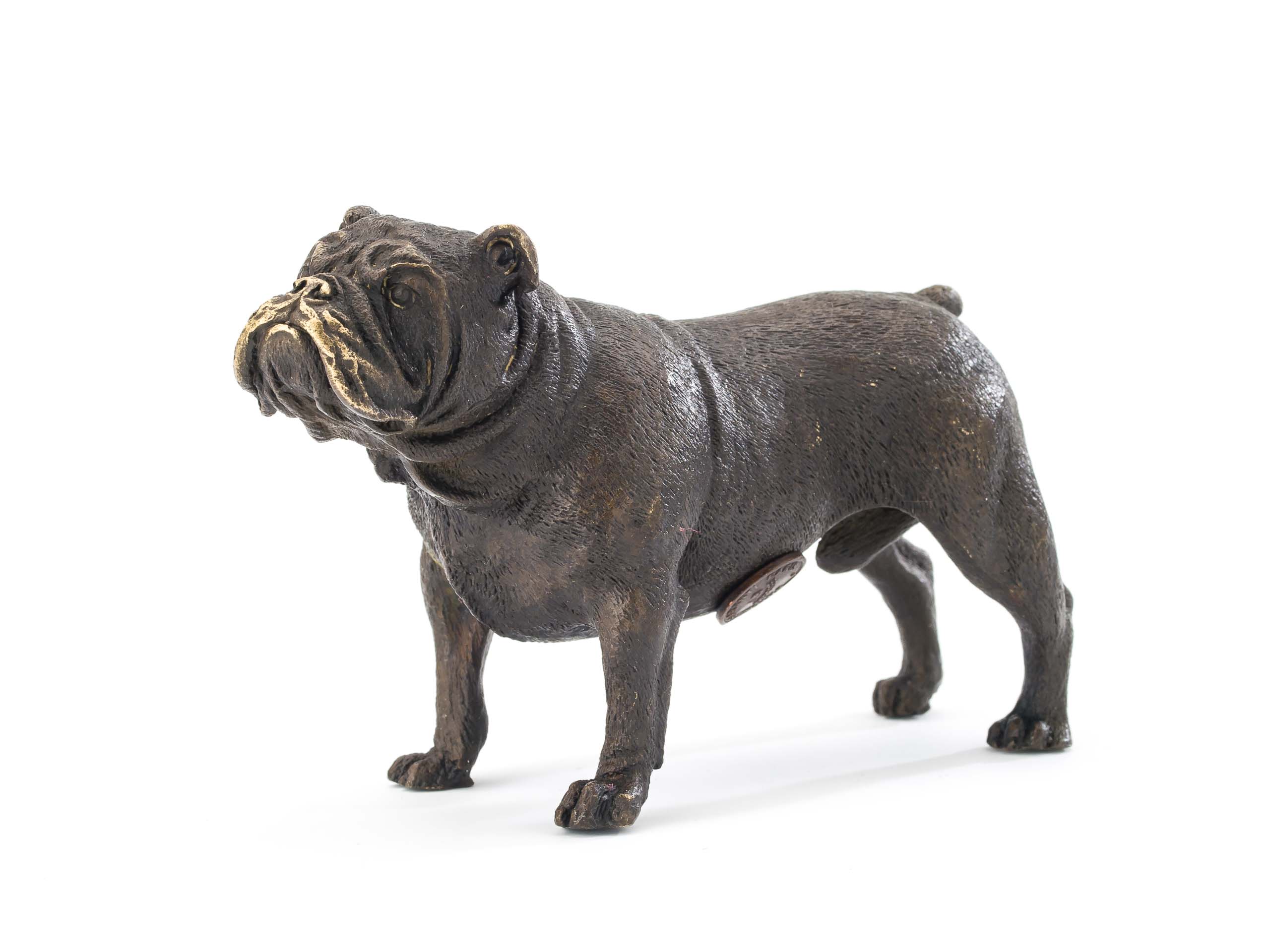 Bronze Bulldogge Hund Dogge Figur Skulptur Mops Bronzeskulptur antik Stil