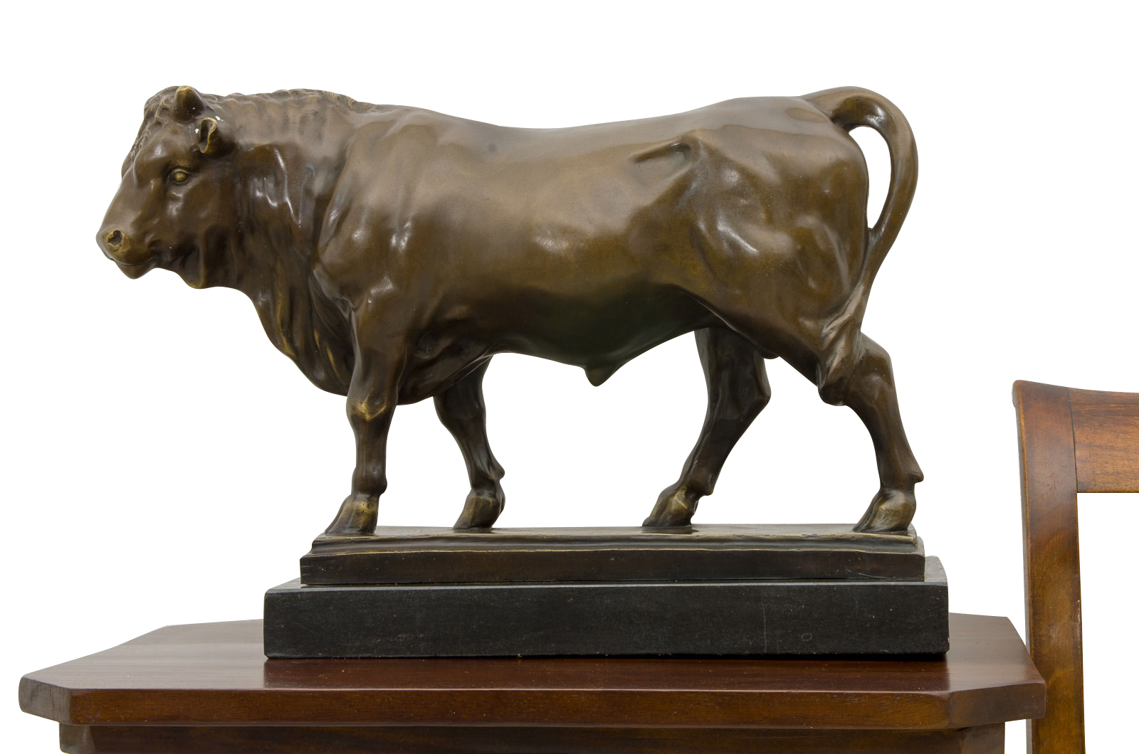 Bronzeskulptur Stier im Antik-Stil Bronze Figur Statue 50cm