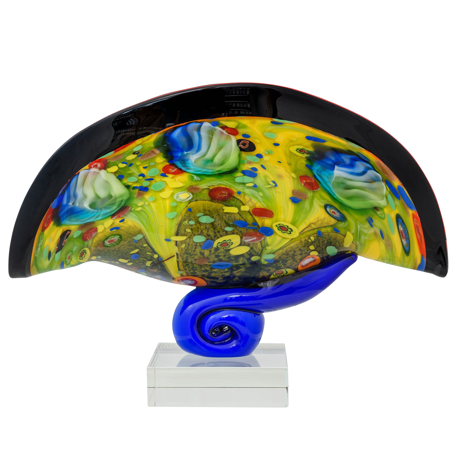 Glasschale im Italien Murano antik Stil Breite 43cm 6kg Glas Schale glass bowl