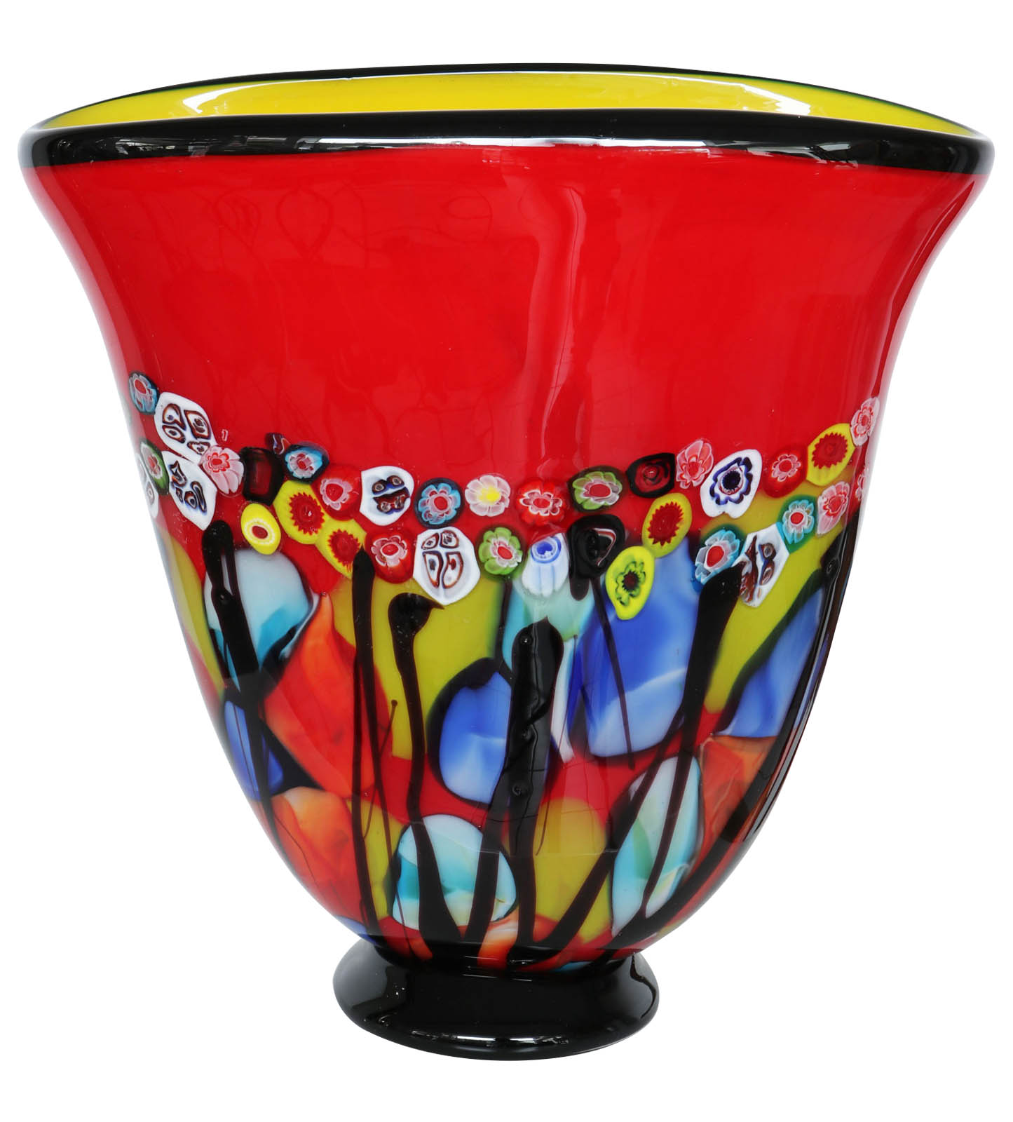 Glasvase Vase Glas im Murano Antik Stil 28cm