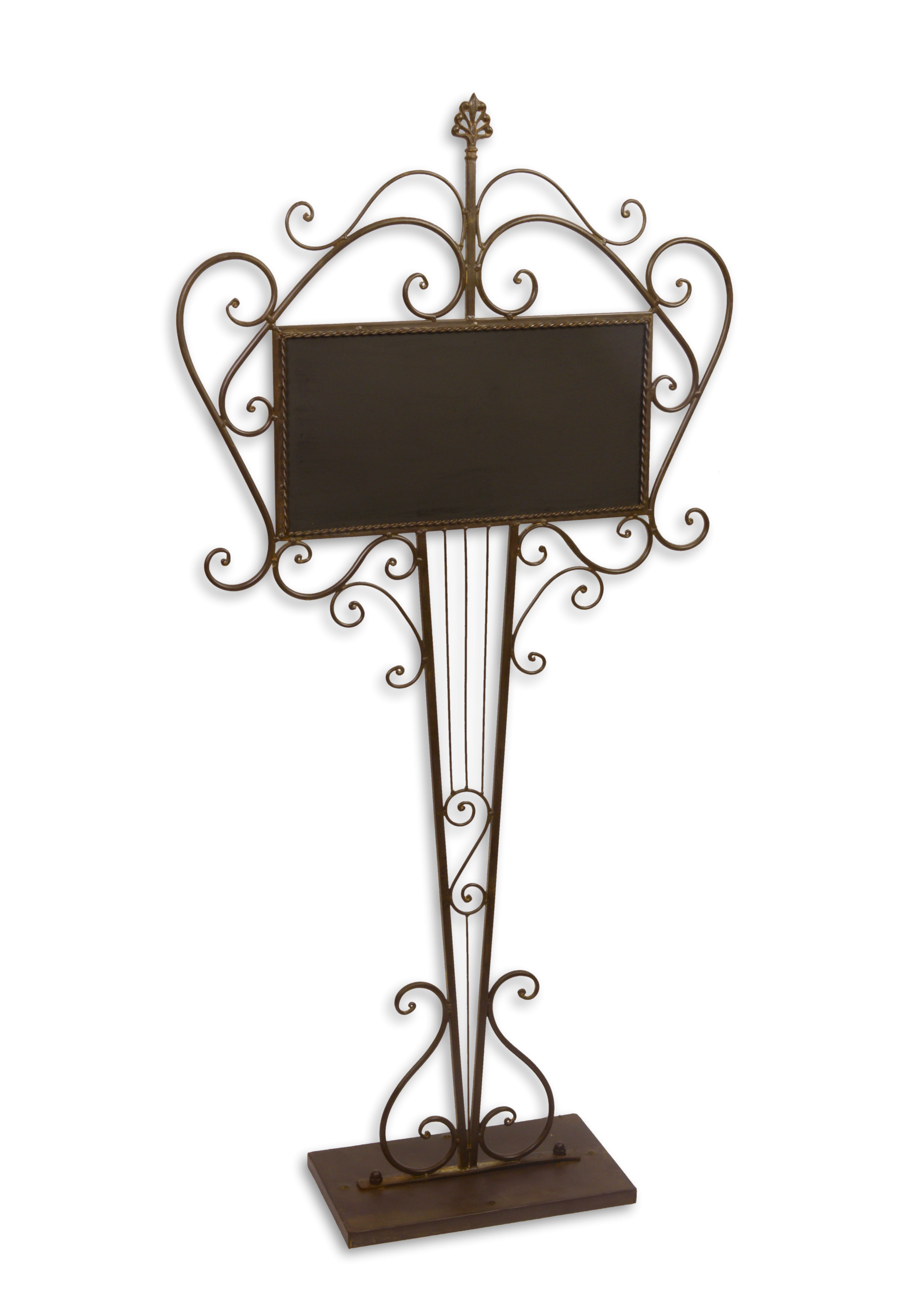 Eine eiserne Tafel auf einem Ständer – braun Replikat Retro Design Dekoration