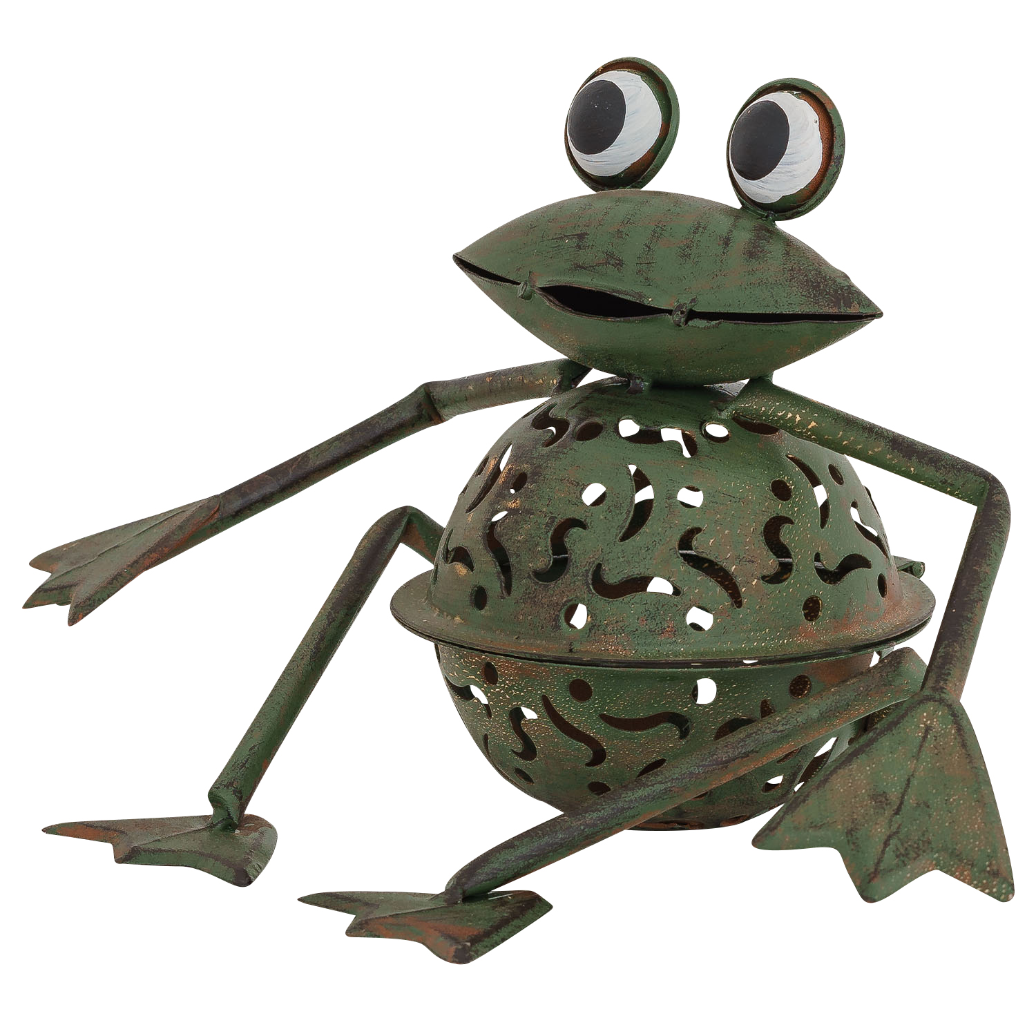 Windlicht Frosch 23cm Teelichthalter Garten garden tealight holder froog