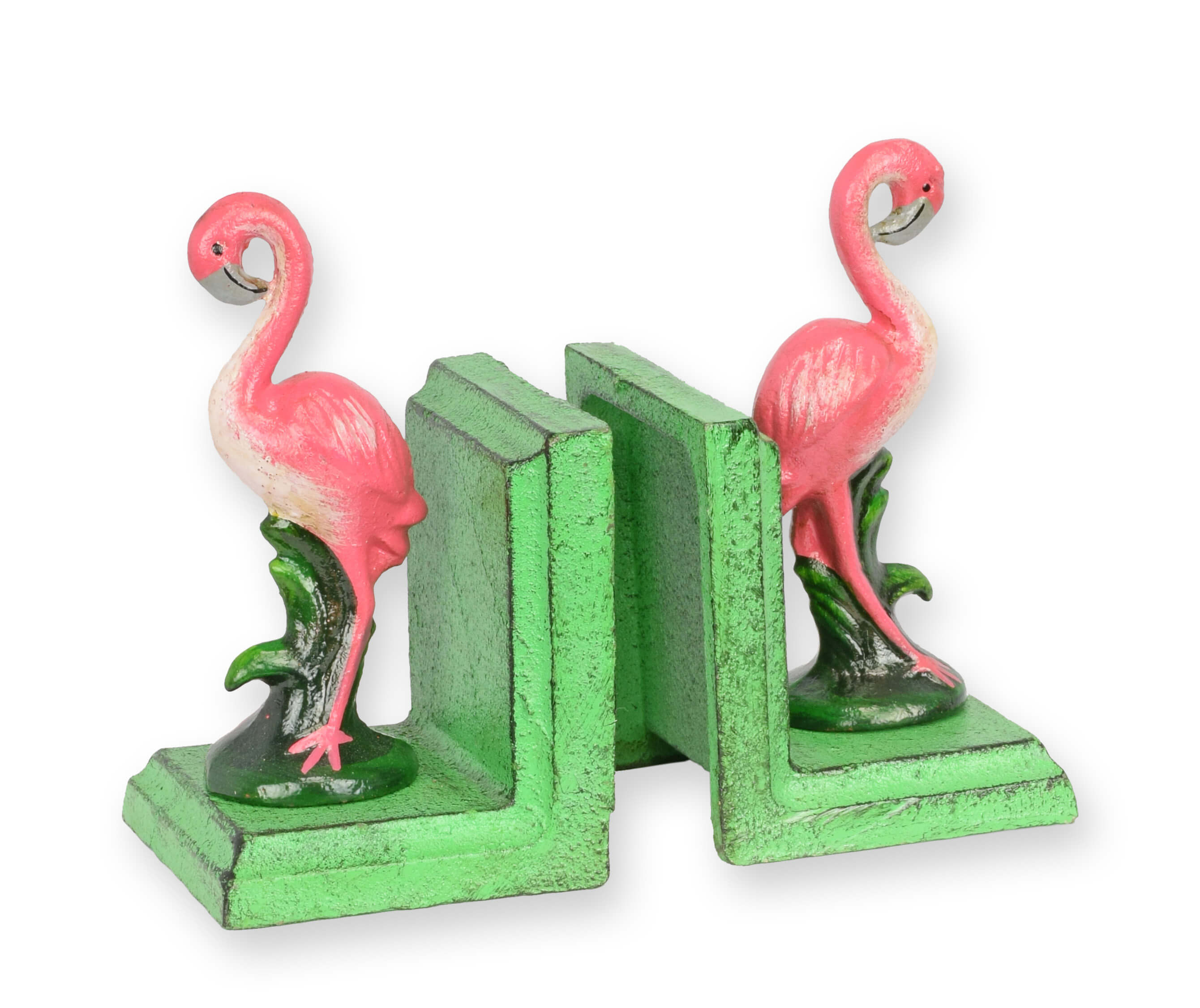 Flamingo Figur, Girlande, Grün, Kunststein, Deko-Objekt