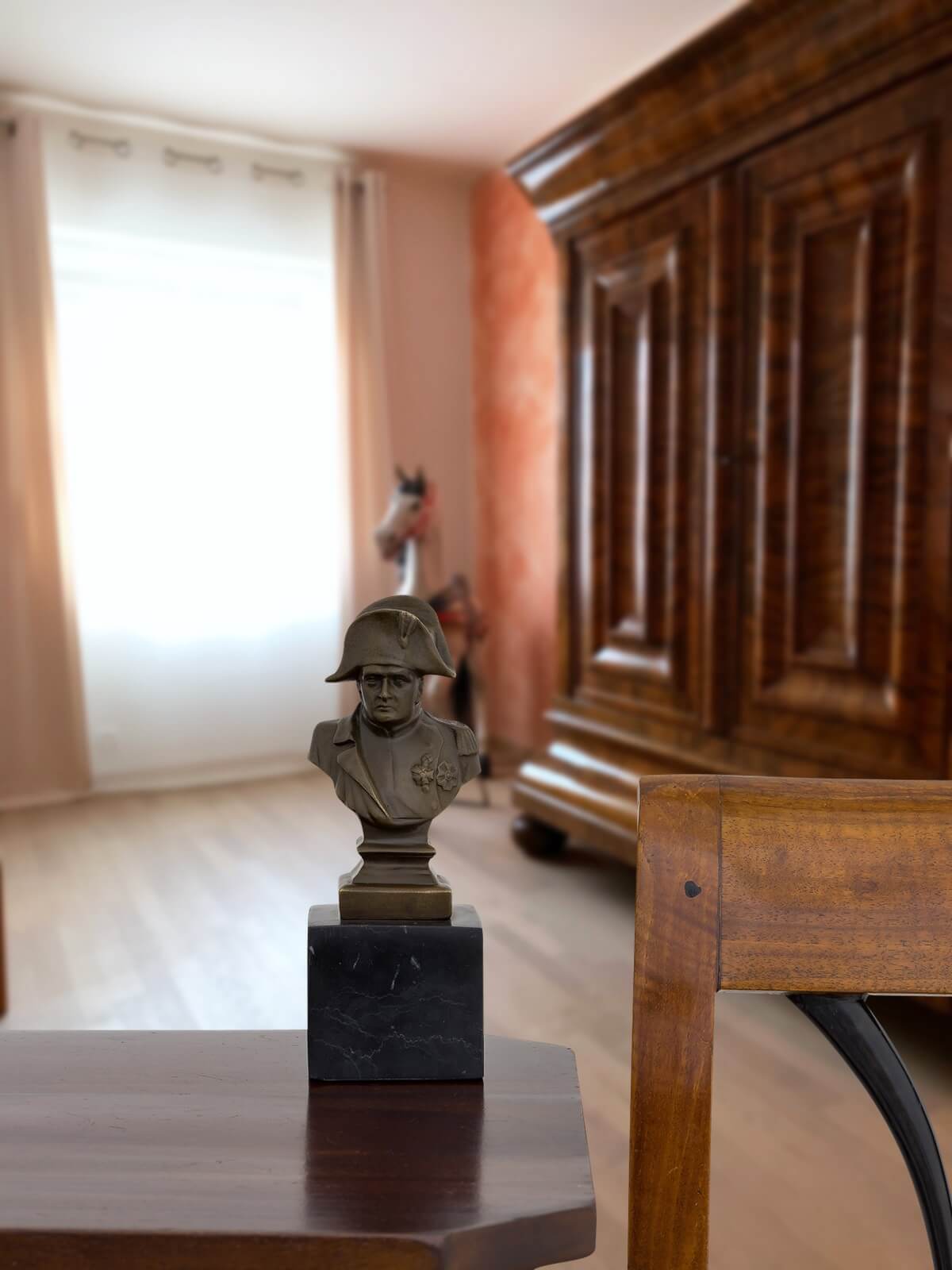 Bronzeskulptur Büste Kaiser Napoleon Antik-Stil Bronze Figur Statue 20cm