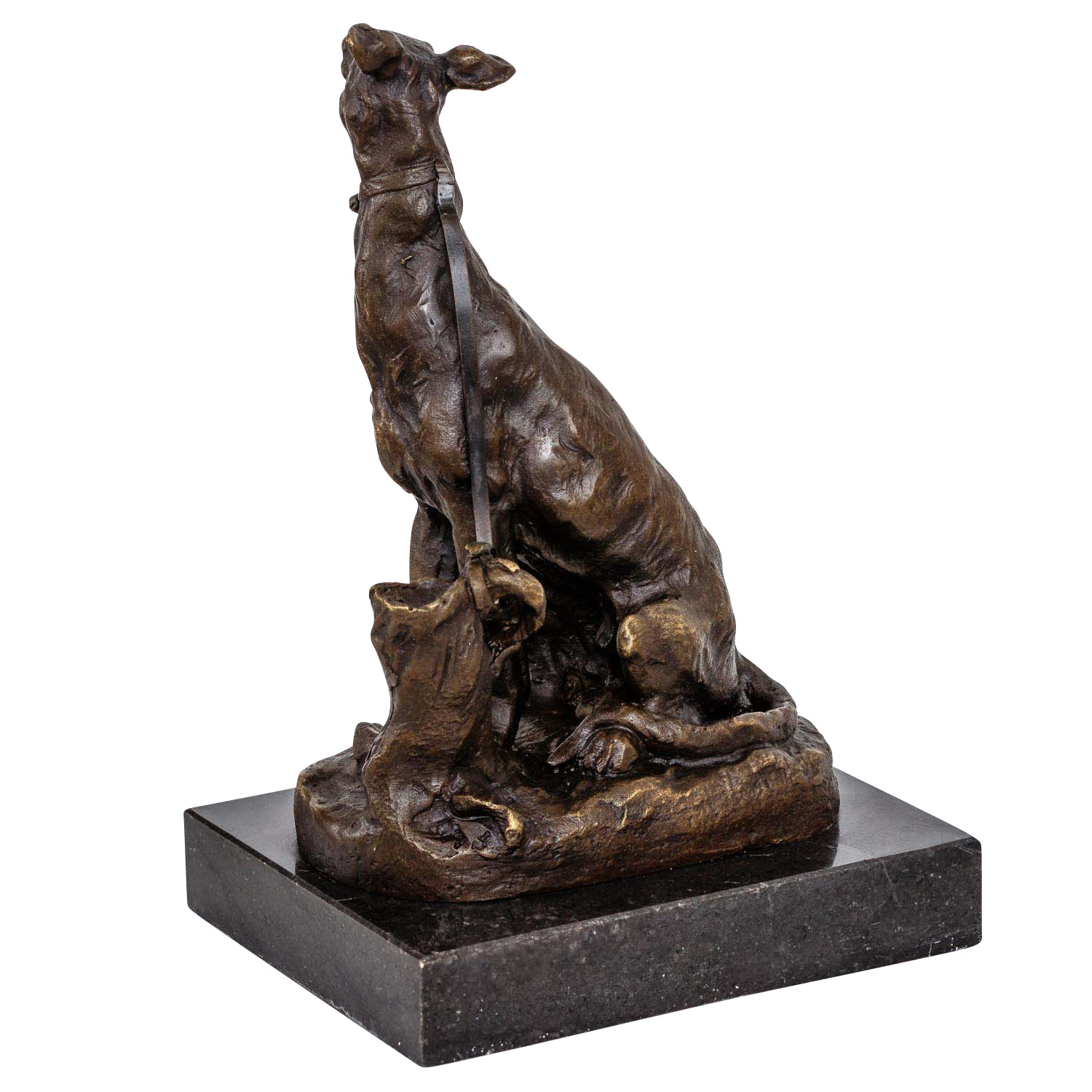 Bronzeskulptur Windhund im Antik-Stil Bronze Figur 20cm