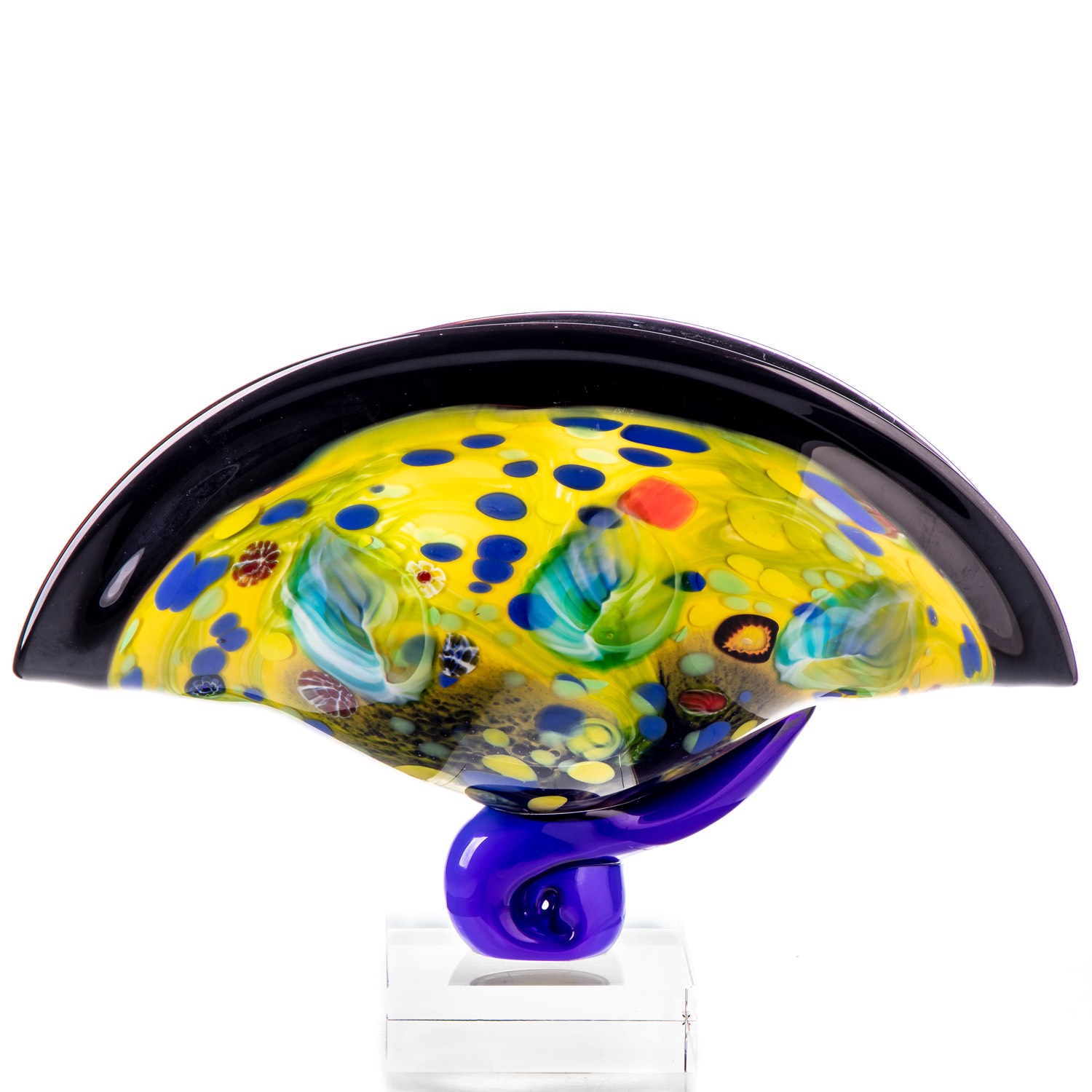 Glasschale im Italien Murano antik Stil Breite 43cm 6kg Glas Schale glass bowl
