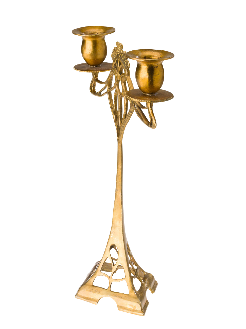 Kerzenständer Leuchter 28cm Kerzenleuchter goldfarben Antik-Stil candlesticks