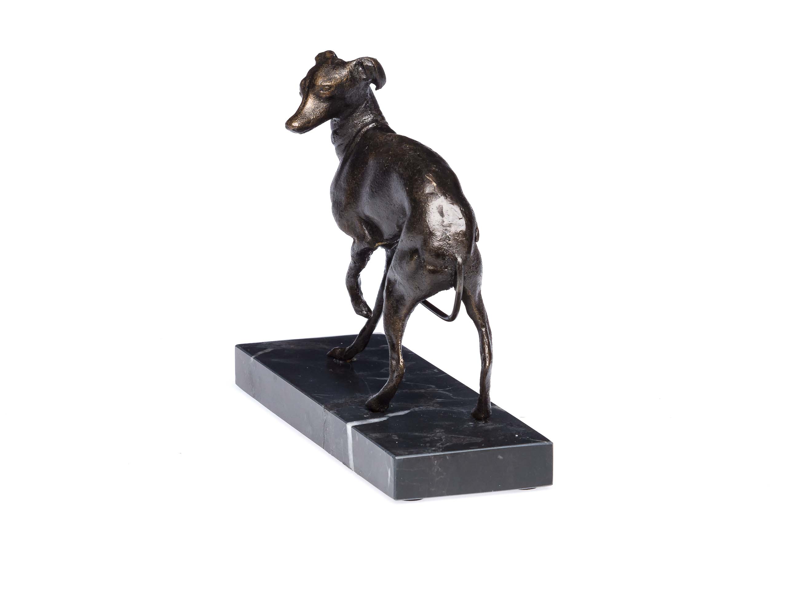 Windhund Jagdhund Skulptur Figur Jagd Bronzeoptik whippet greyhound sculpture