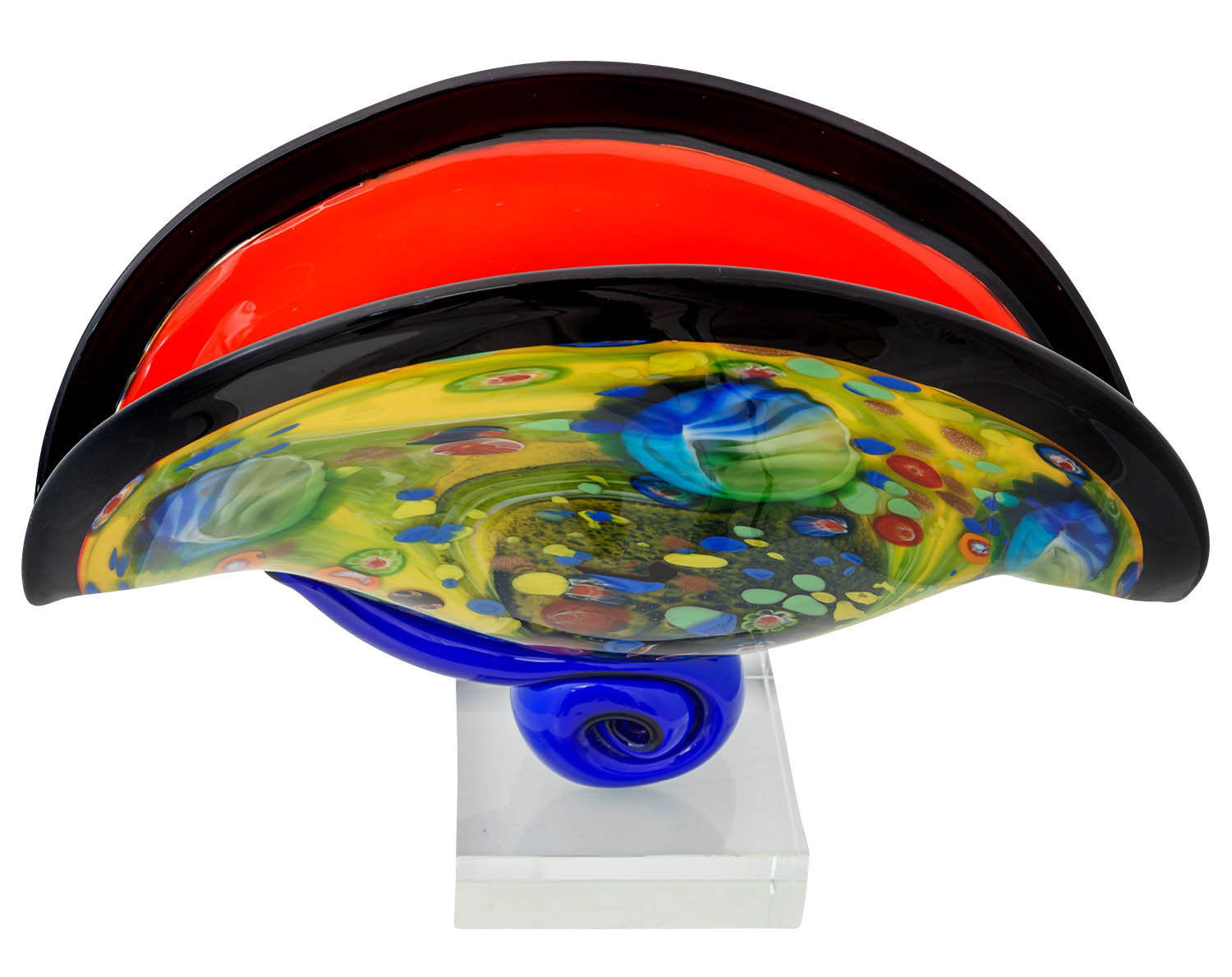 Glasschale im Italien Murano antik Stil Breite 43cm 6kg Glas Schale glass bowl