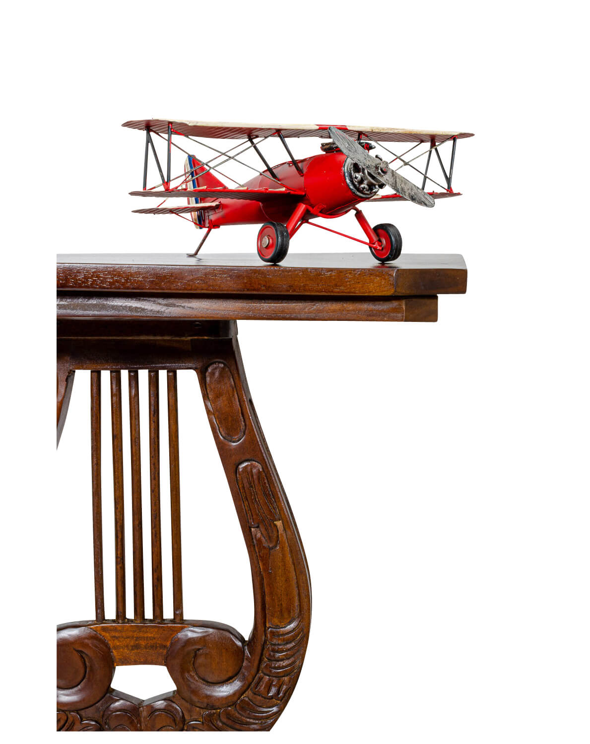 Modellflugzeug japanisches Flugzeug Doppeldecker Modell Metall Antik-Stil - 33cm