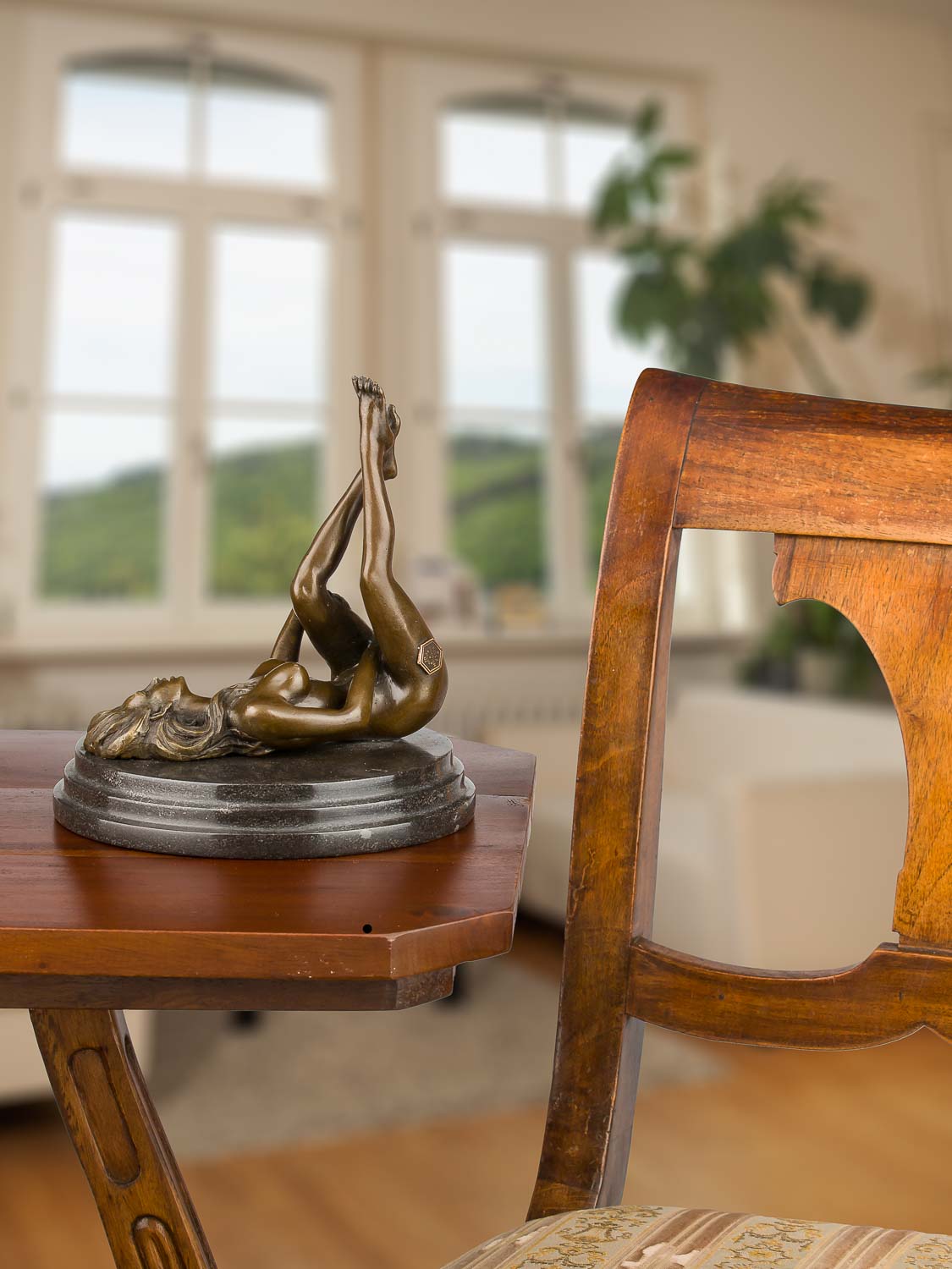 Bronzeskulptur Frau Erotik Akt Kunst im Antik-Stil Bronze Figur Statue - 20cm