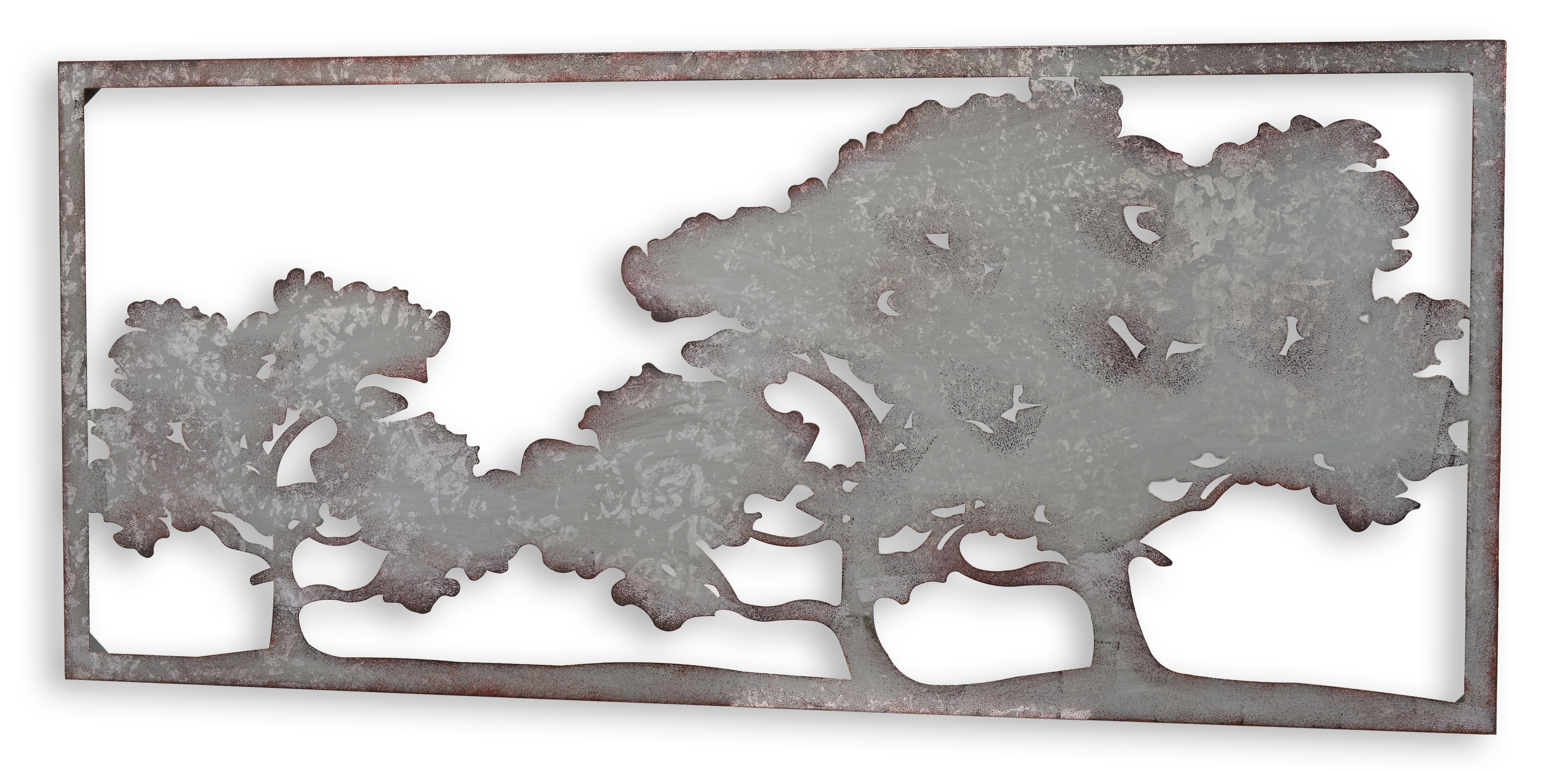 Eine Wanddekoration aus Eisen mit Baummotiv Replikat Retro Design Dekoration