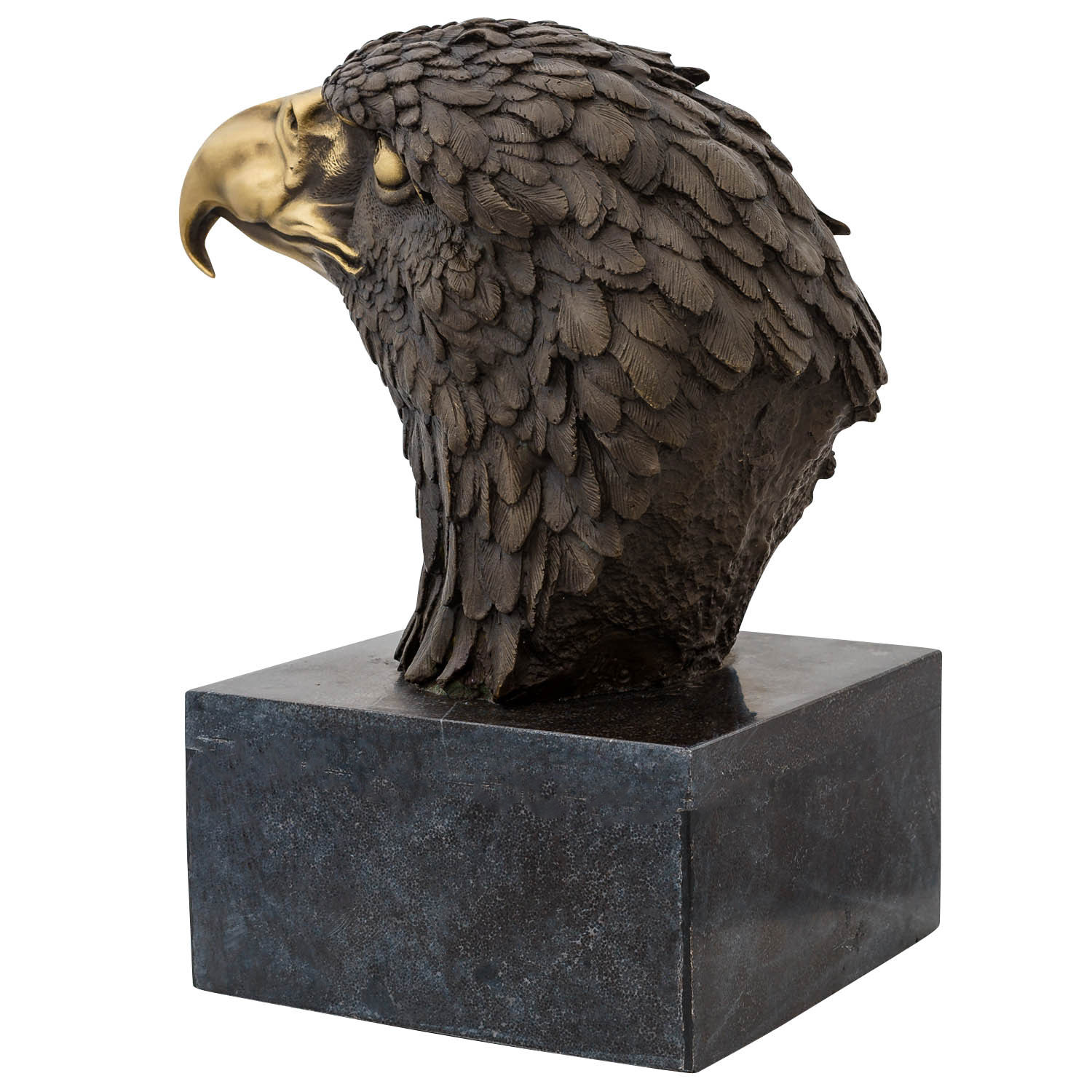 Bronze Adler Büste Figur Skulptur Statue im Antik-Stil 31cm