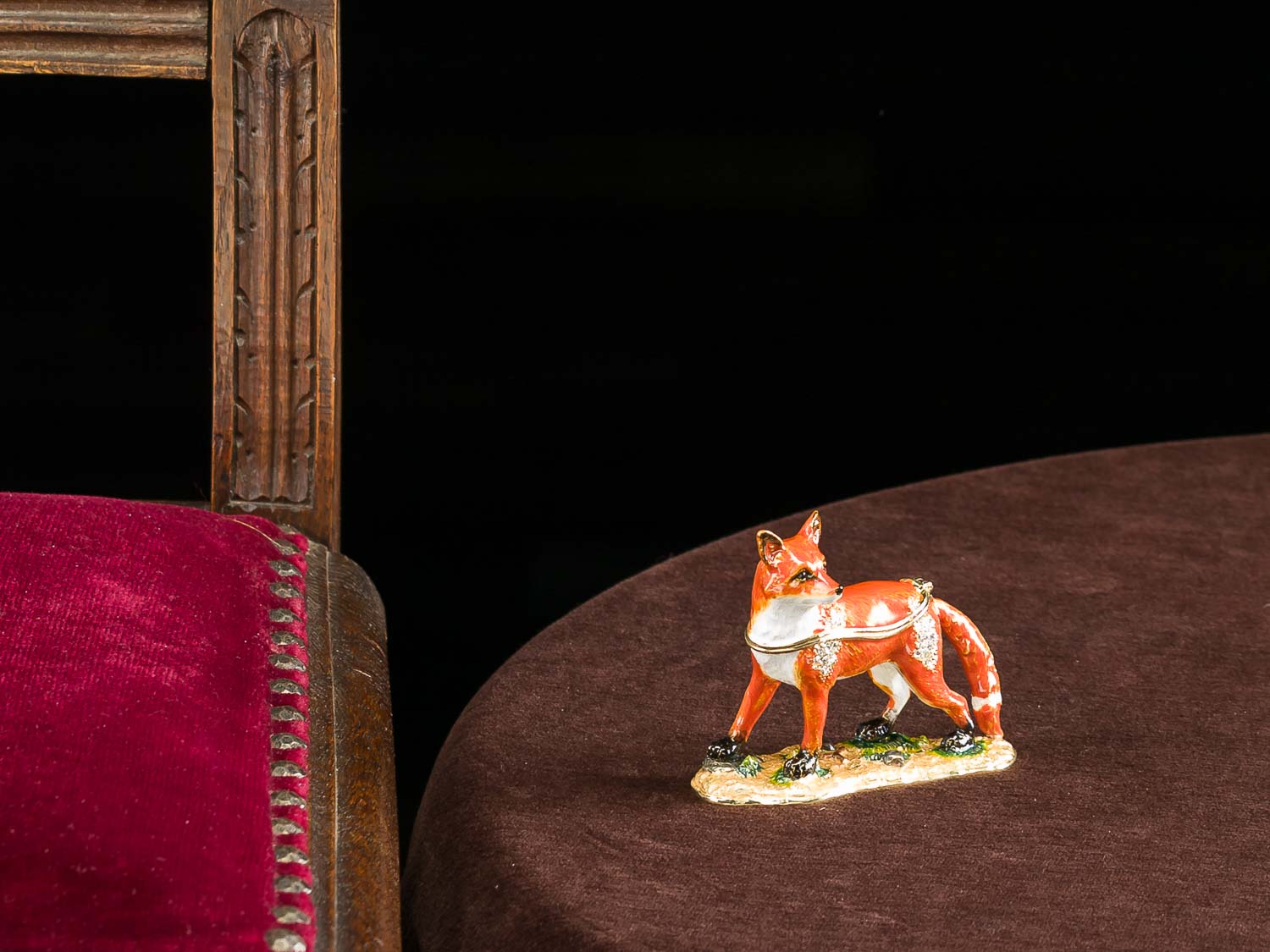 Schmuckschatulle Fuchs Pillendose Schmuckdose Dose Pillenbox jewelry fox