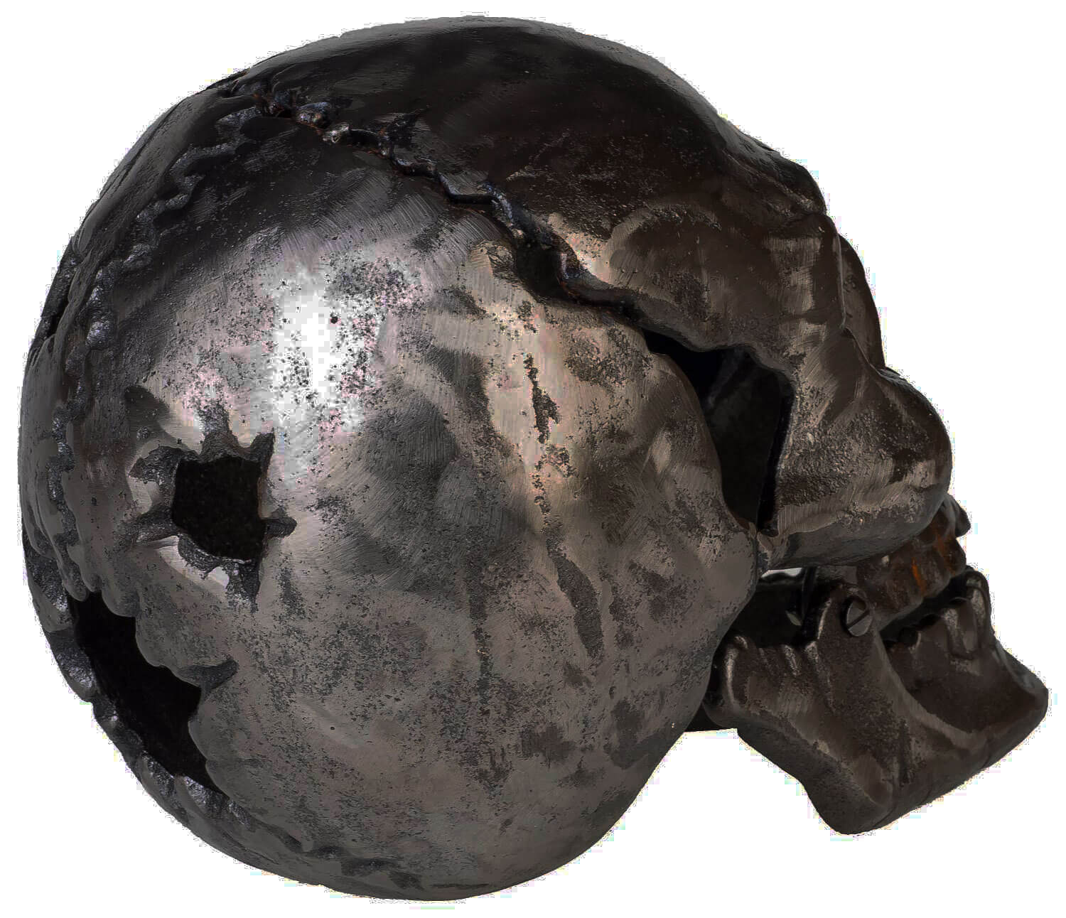 Eisenfigur Totenkopf Figur Skulptur Eisen Antik-Stil 23cm (b)