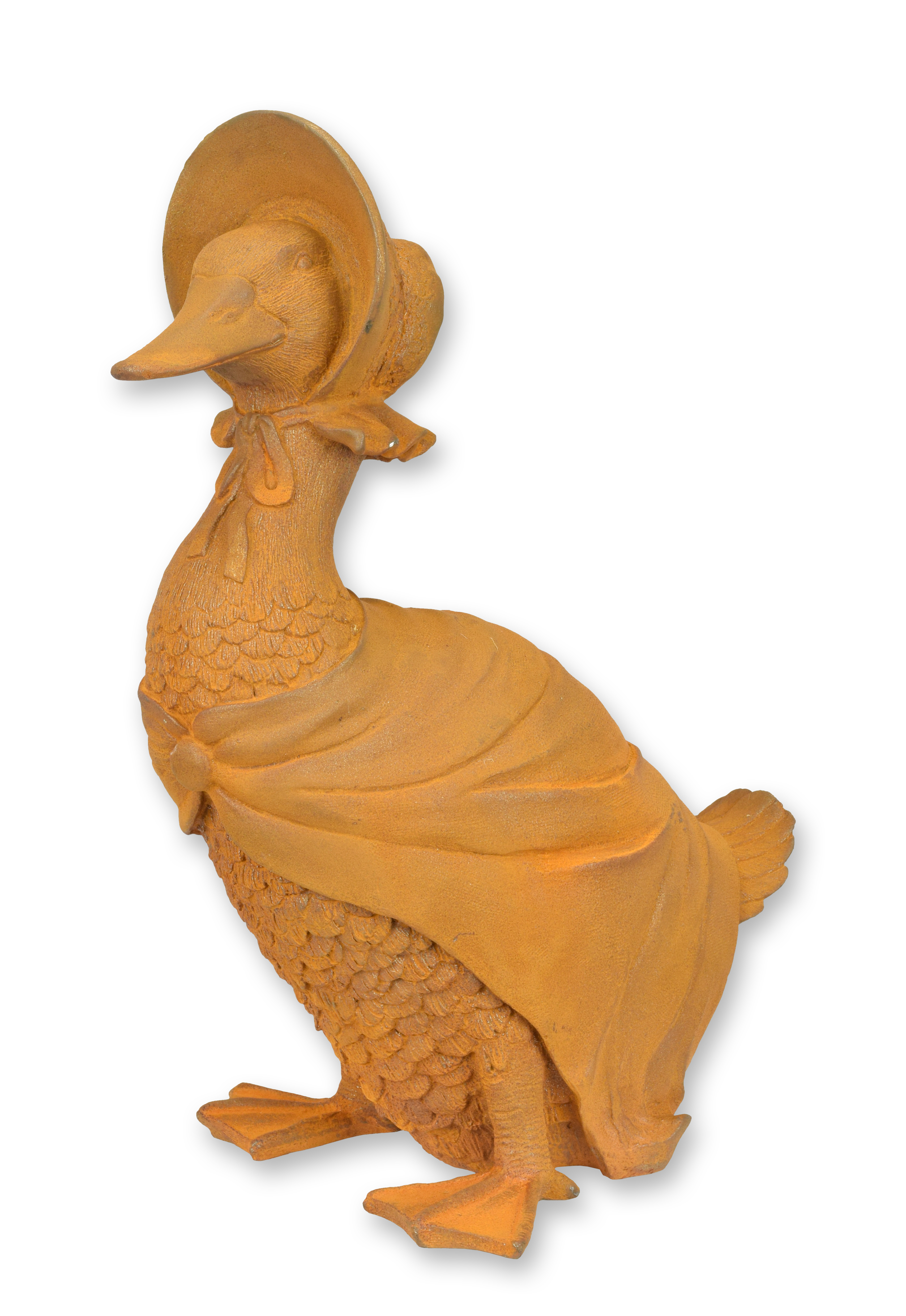 Eine rostige Gans Gusseisenfigur Gansmutter Replikat Retro Design Dekoration