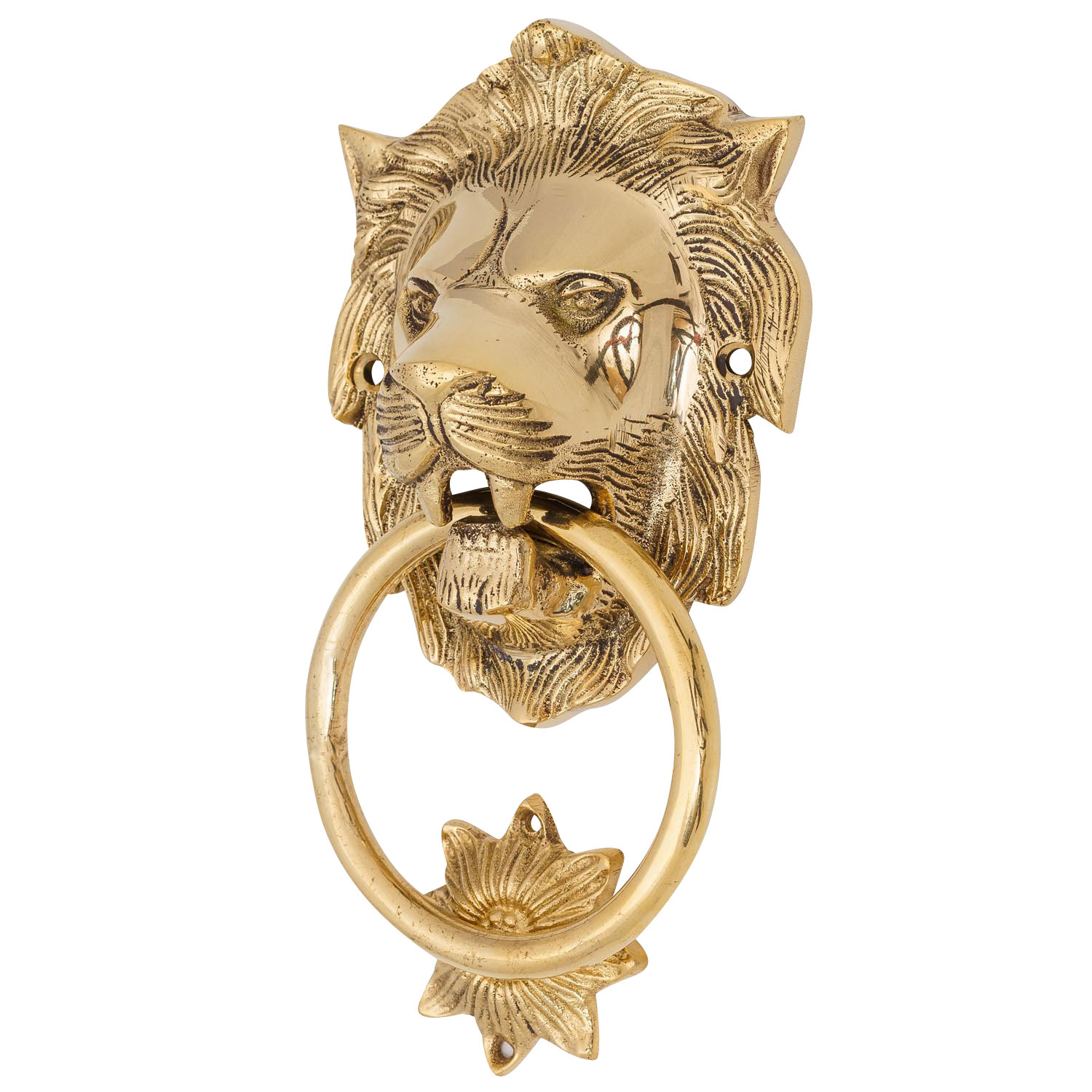 Historischer Türklopfer Löwe Türbeschlag Tür Messing im Antik-Stil 22cm