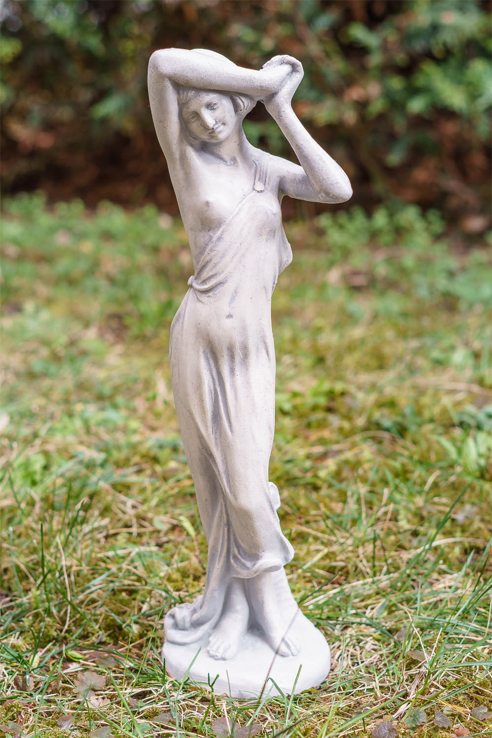 Skulptur Frau Erotika Figur Statue massiver Kunststein Art-Deco-Stil Dekoration