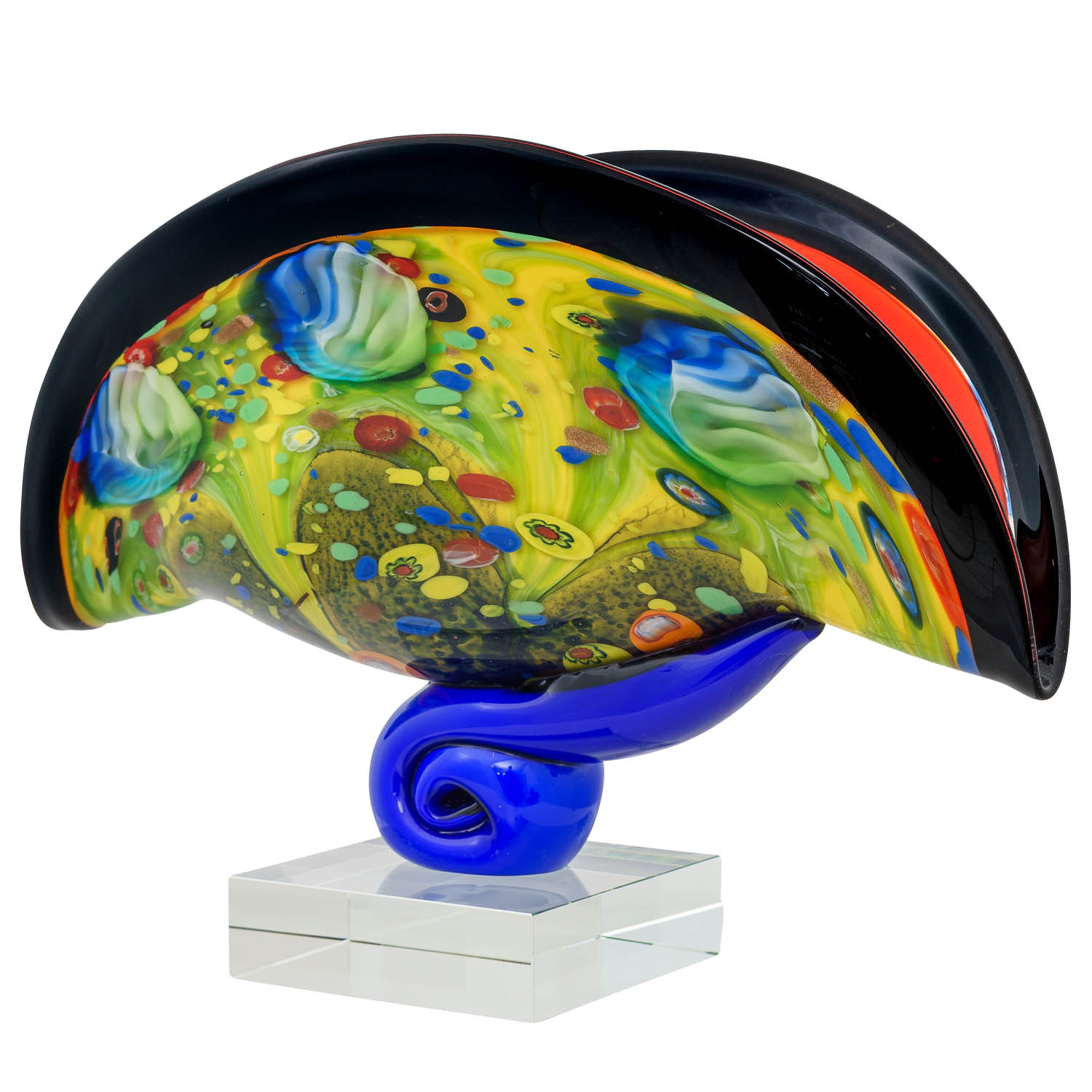Glasschale im Italien Murano antik Stil Breite 43cm 6kg Glas Schale glass bowl
