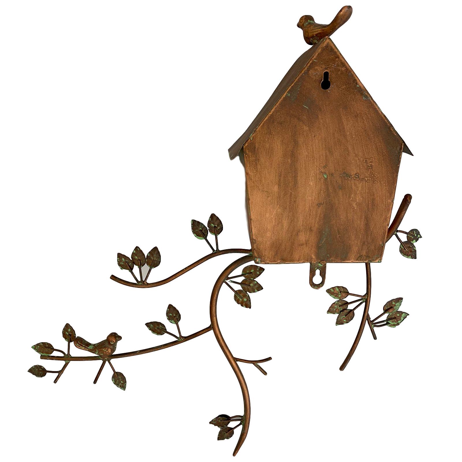 Vogelhaus Nistkasten Futterhaus Vogel Eisen Kupfer Garten Antik-Stil 51cm