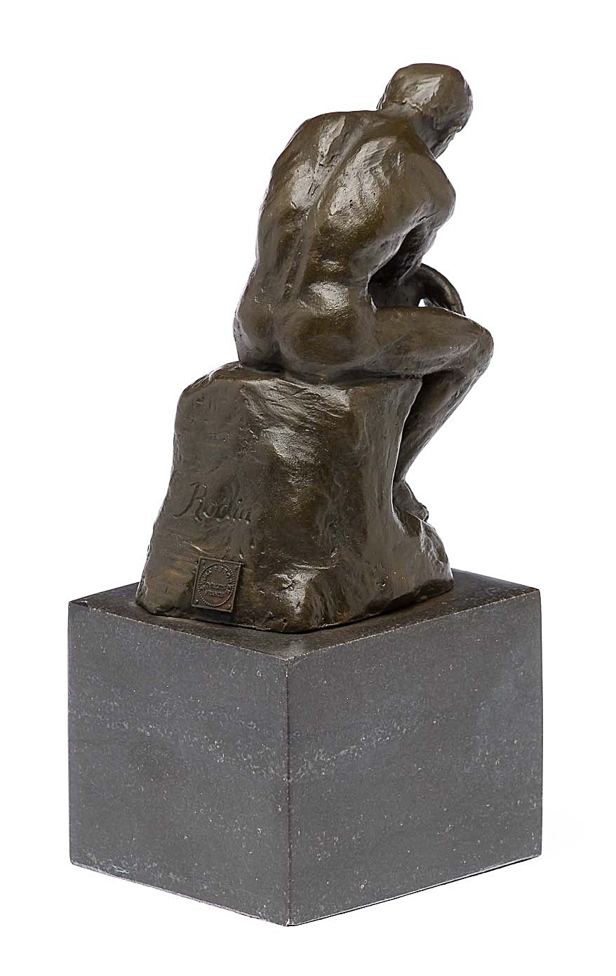 Bronze Denker Bronzeskulptur Bronzefigur nach Rodin Skulptur Kopie Replik