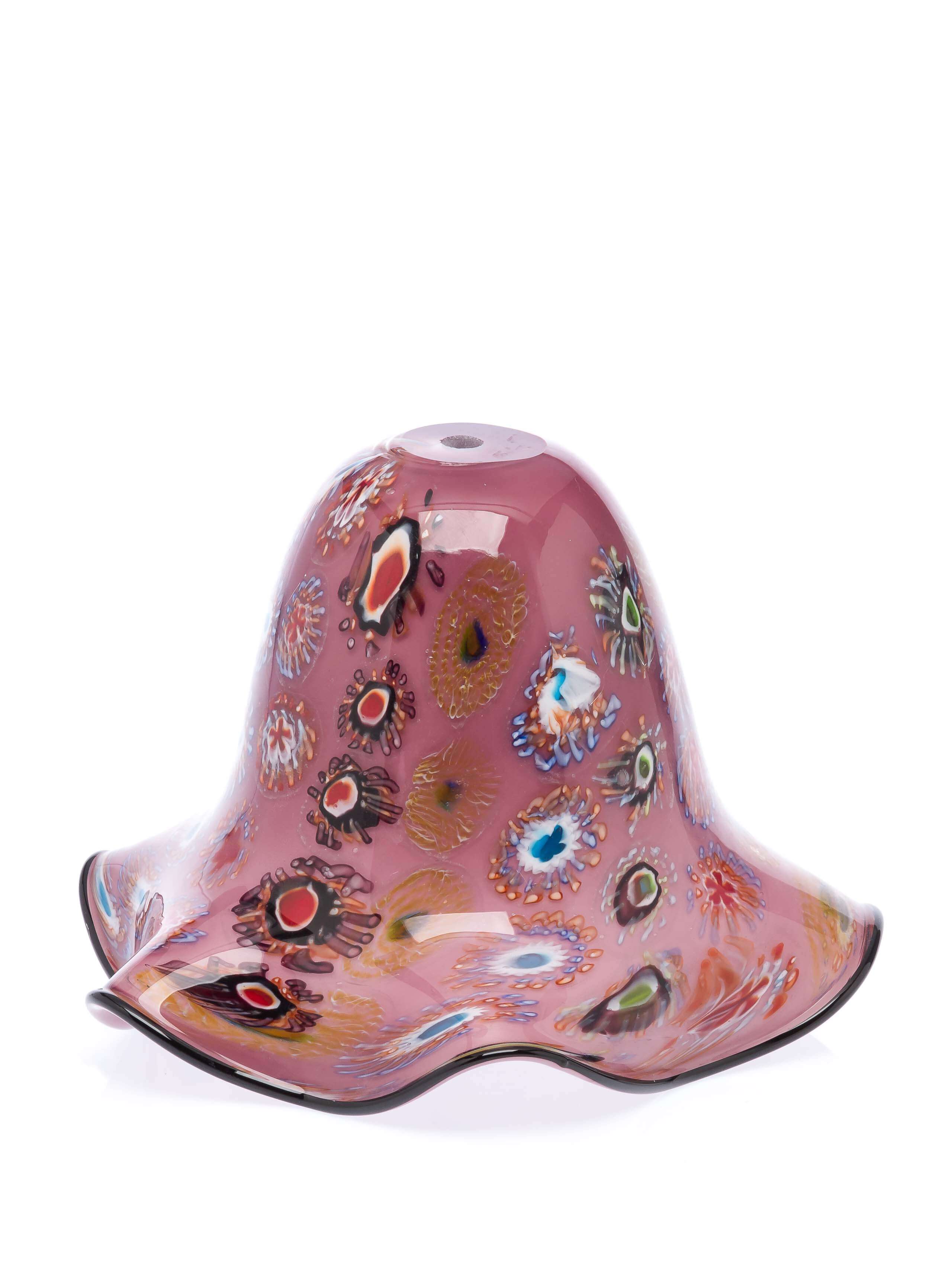 Lampenschirm Tischlampe Lampe Glas Glasschirm Murano Stil glass lampshade lila