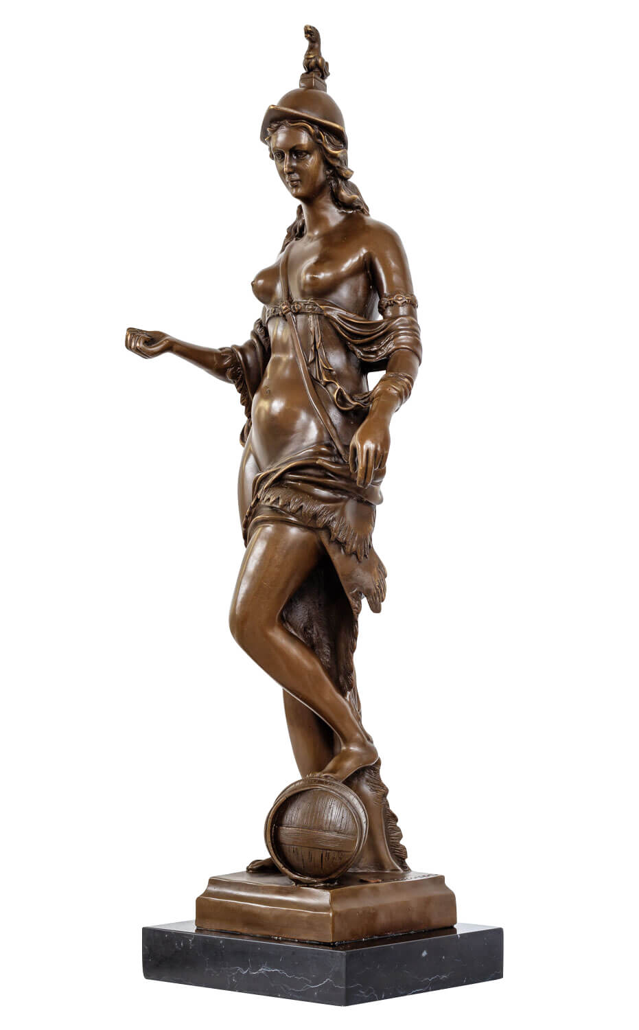 Bronzeskulptur Diana Göttin Jagd Antik-Stil Bronze Figur Statue 70cm
