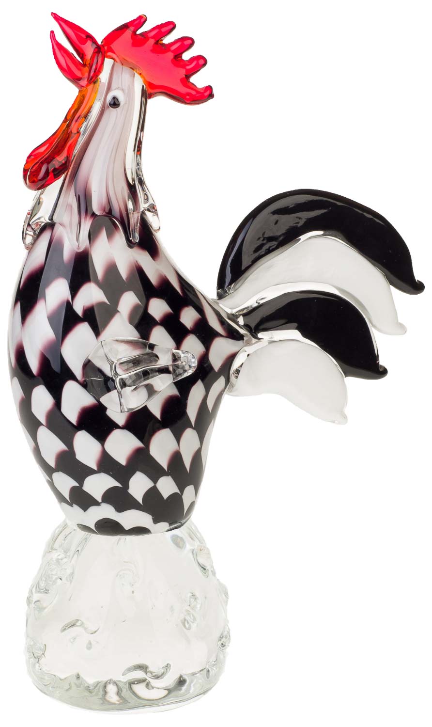 Glasfigur Figur Hahn Glas im Murano Antik Stil - 40cm