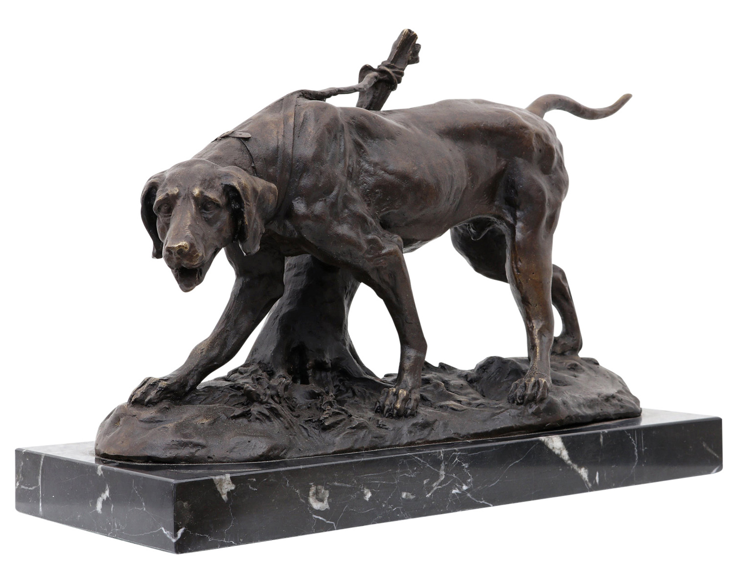 Bronzeskulptur Hund Jadhund Bronzefigur Bronze Figur Statue im Antik-Stil 37cm