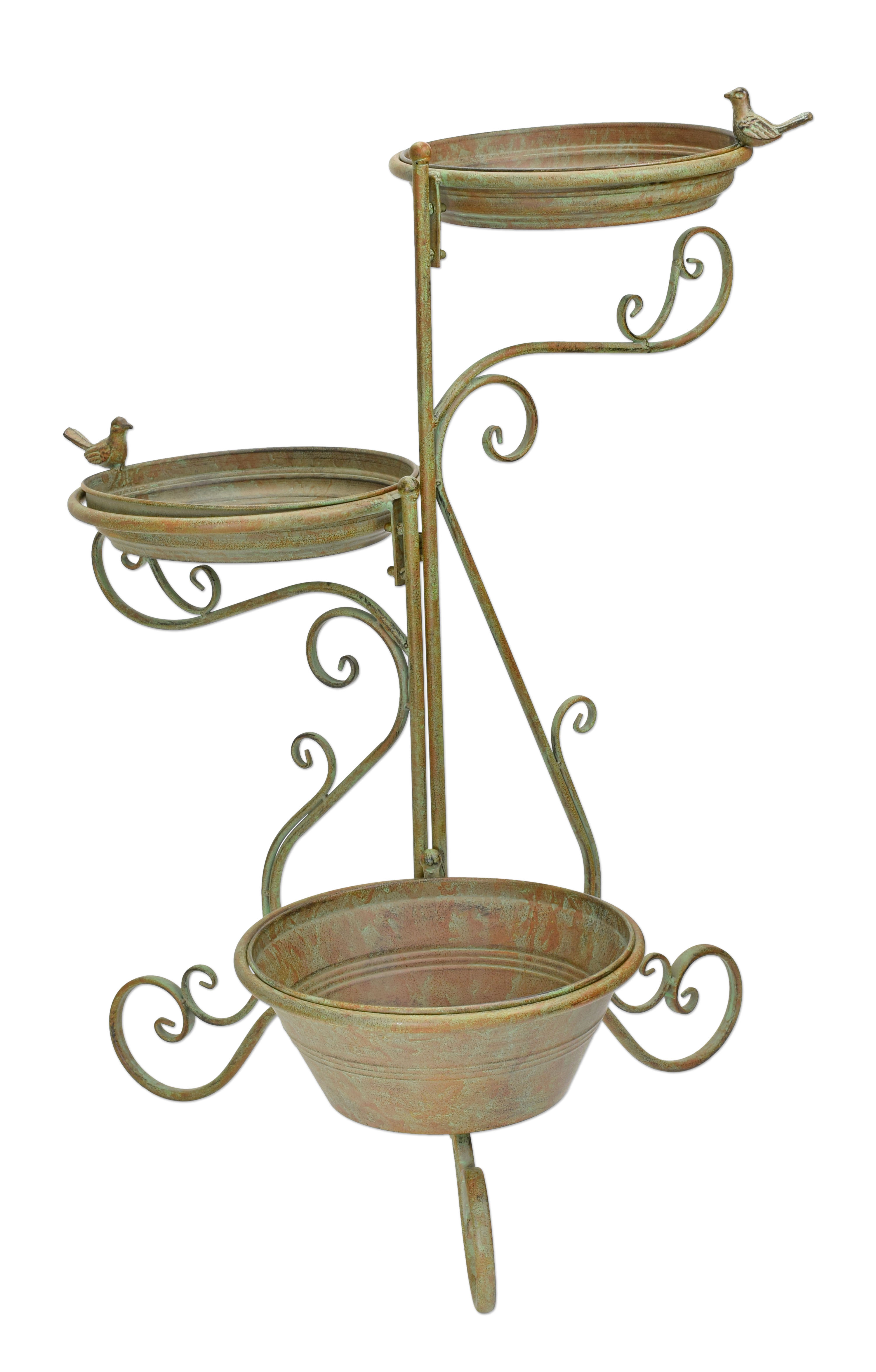 Vogelbad Vogeltränke Pflanzenständer  Replikat Retro Design Dekoration