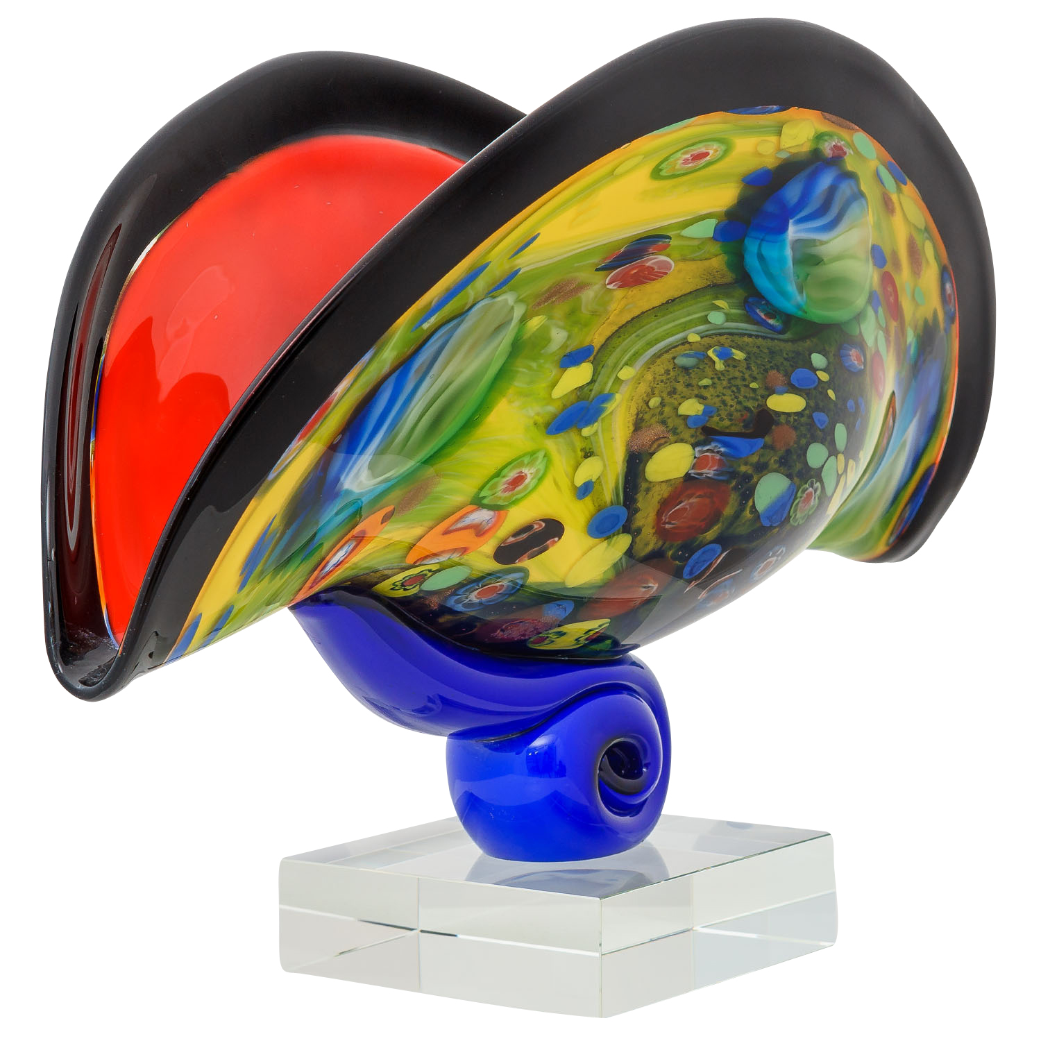 Glasschale im Italien Murano antik Stil Breite 43cm 6kg Glas Schale glass bowl