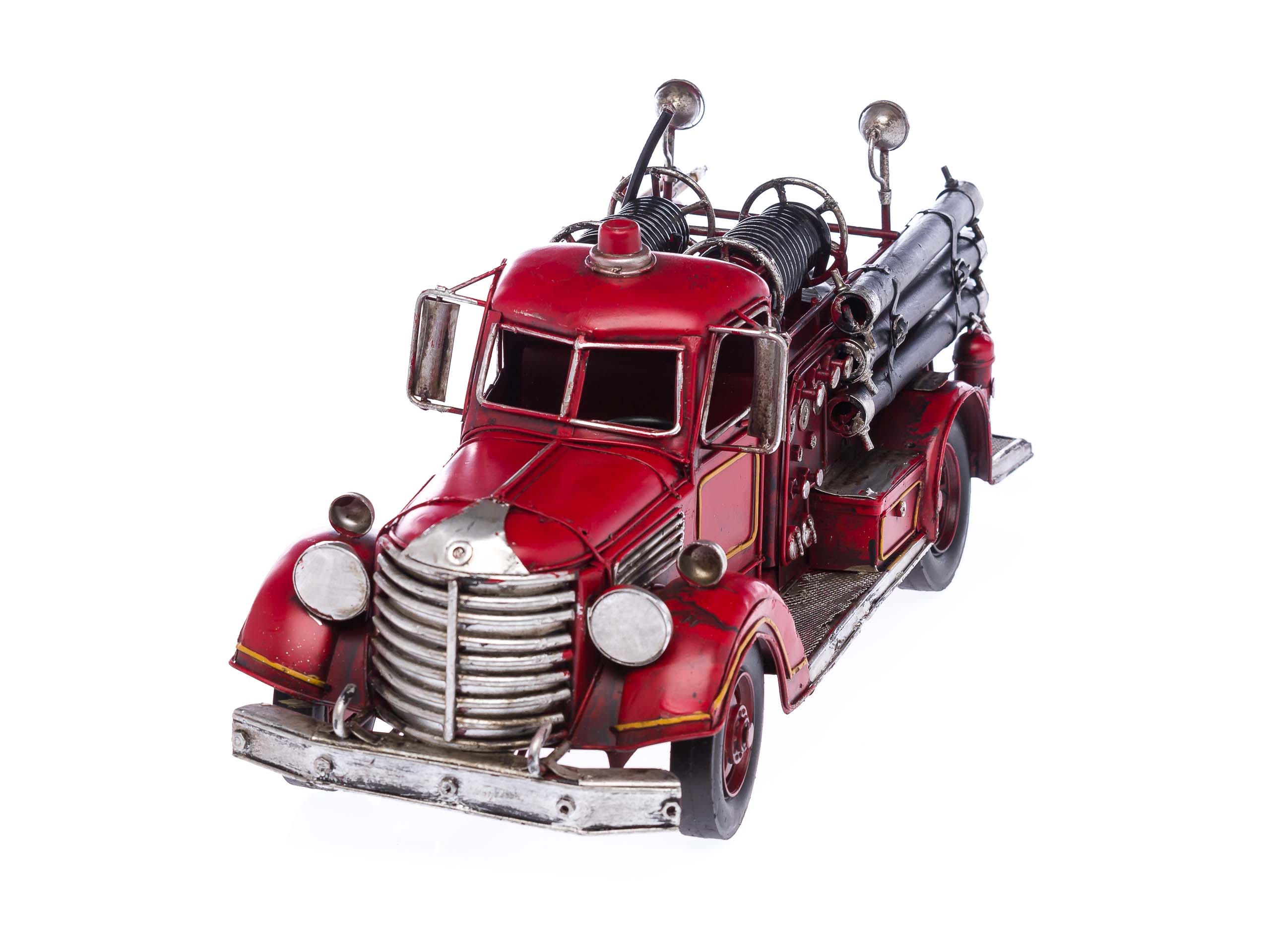 Feuerwehrauto Modellfahrzeug Feuerwehr antik Stil 41cm Auto Blech model car