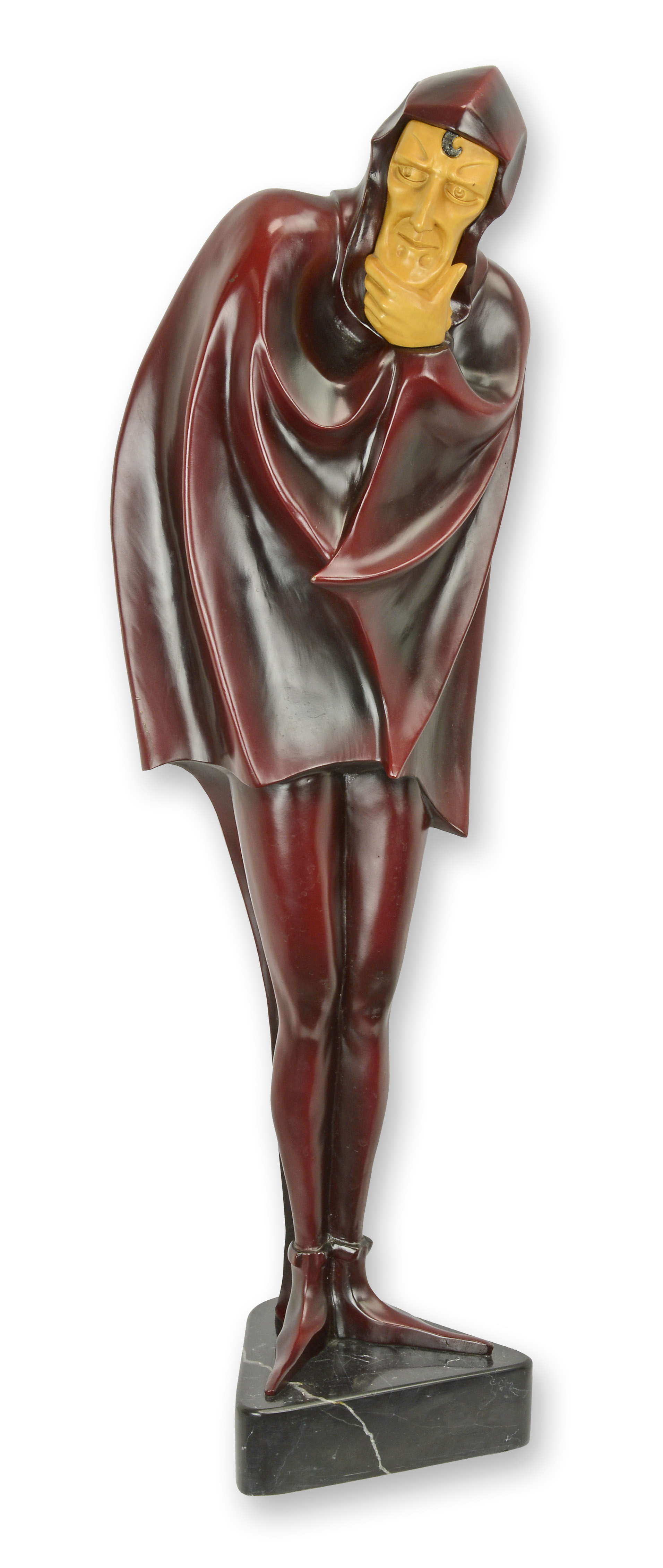 Bronzeskulptur Mephistopheles nach Roland Paris Replikat Retro Design Dekoration